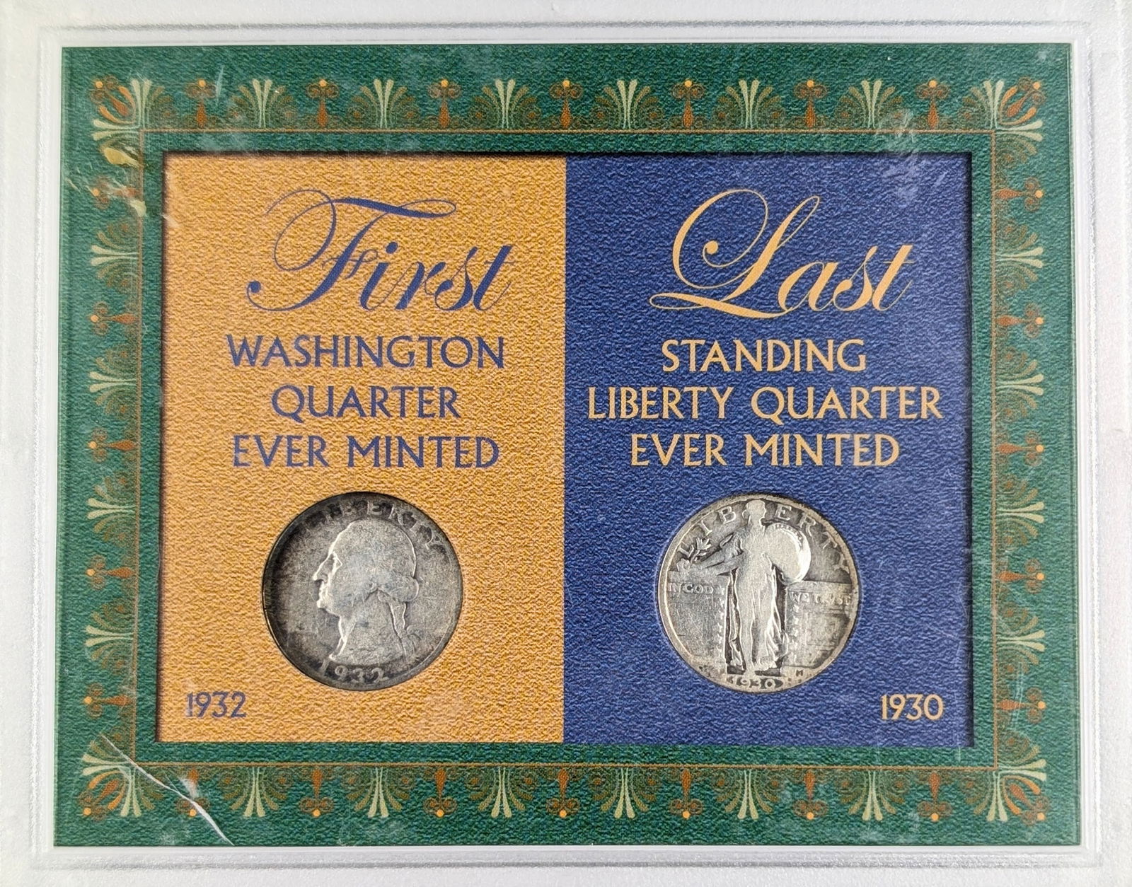 First/Last Quarter Set - 1932 Silver Washington & 1930 Silver Standing Liberty: Silver 