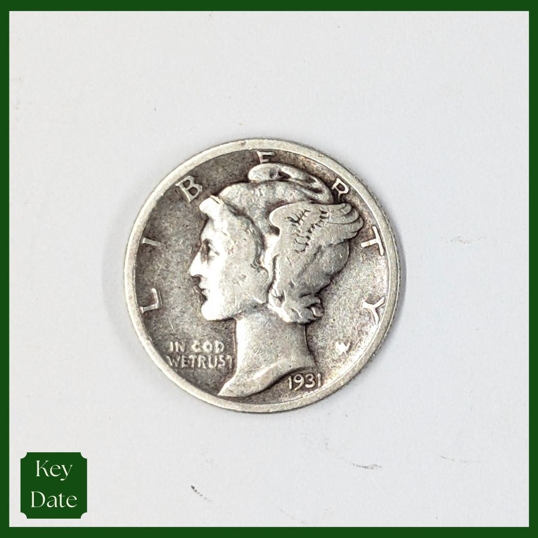 1931-S Silver Mercury Dime - KEY DATE: Silver 