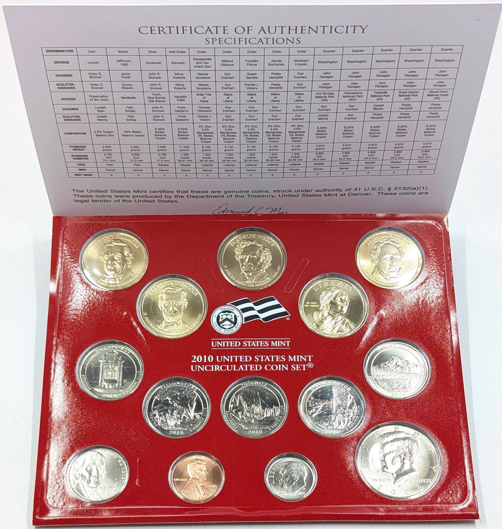 2010-D US Mint Uncirculated Coin Set: Coin 