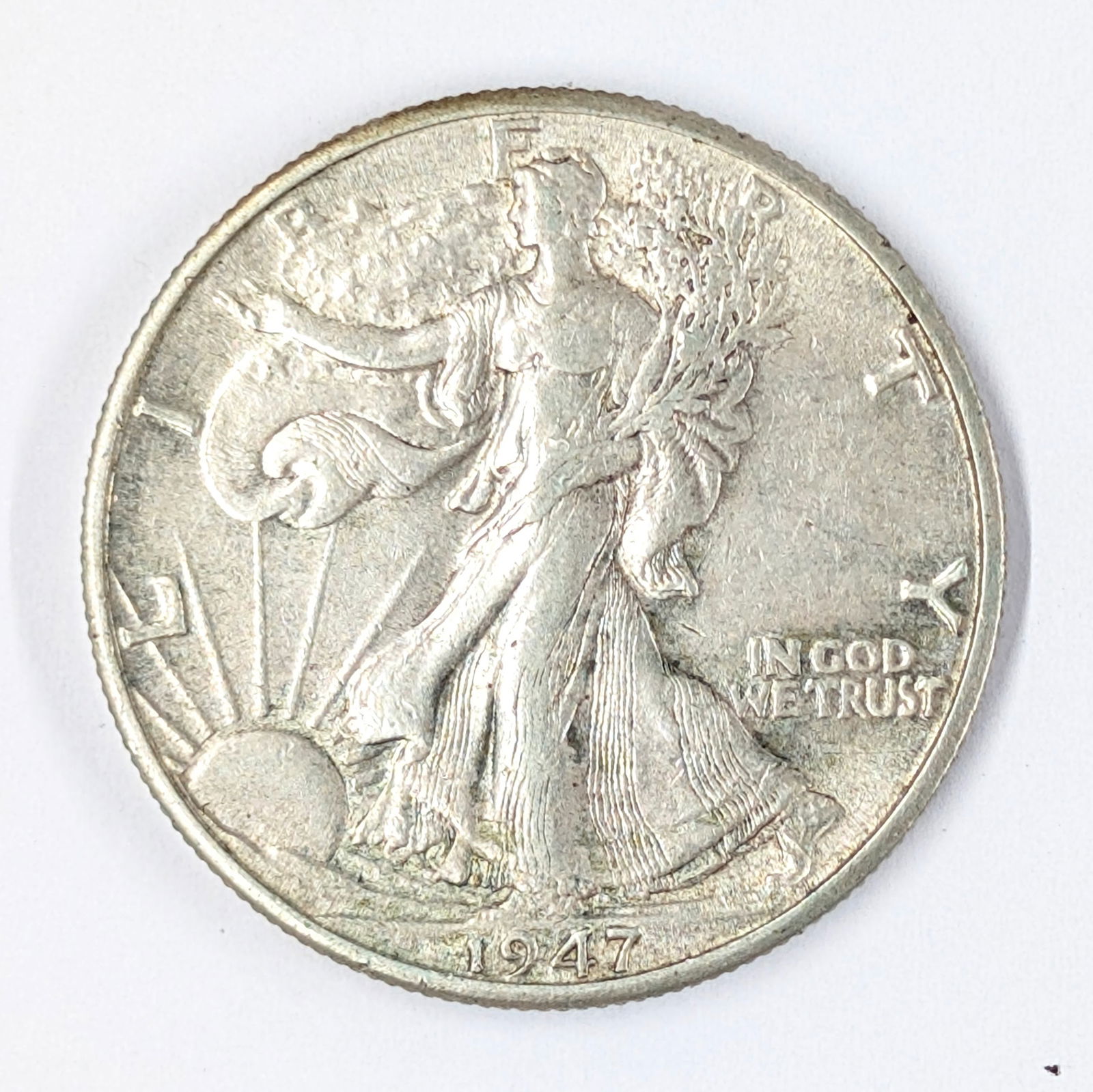1947-D Silver Walking Liberty Half Dollar-Great Condition!: _