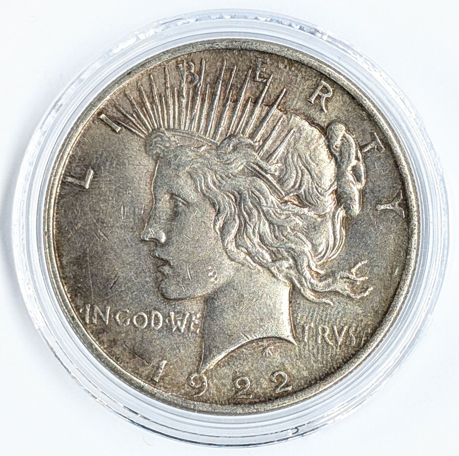 1922 Silver Peace Dollar-Toned: _