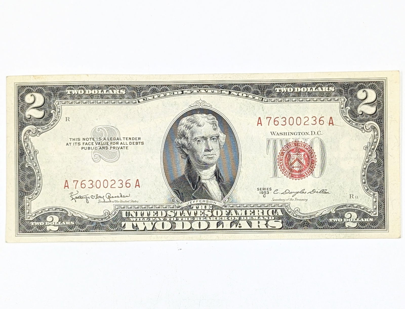 1953-D $2 Note - Red Seal (1 of 2)