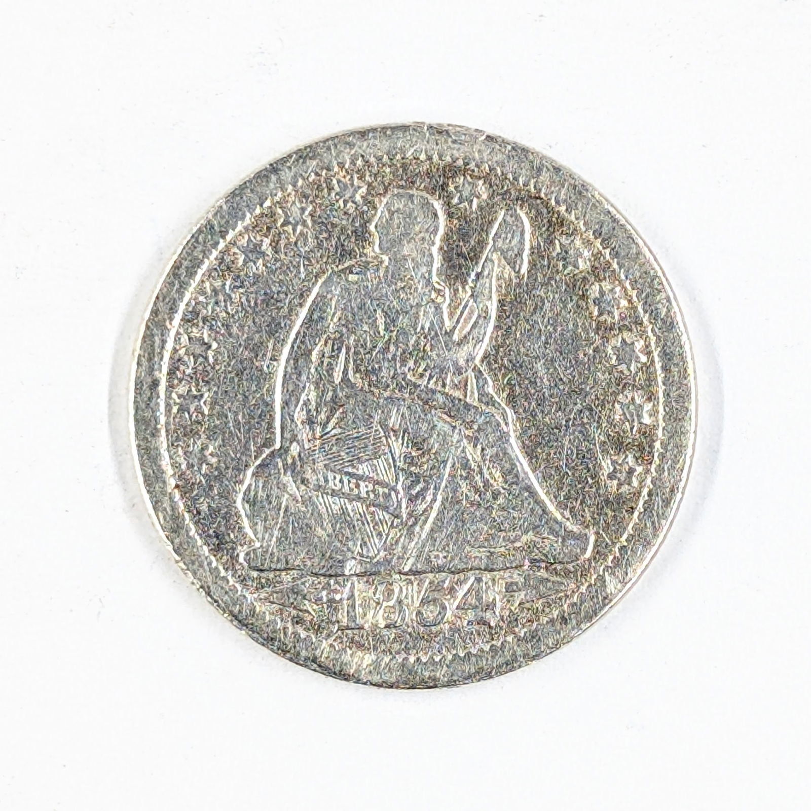 1854 Silver Liberty Seated Quarter: _ 