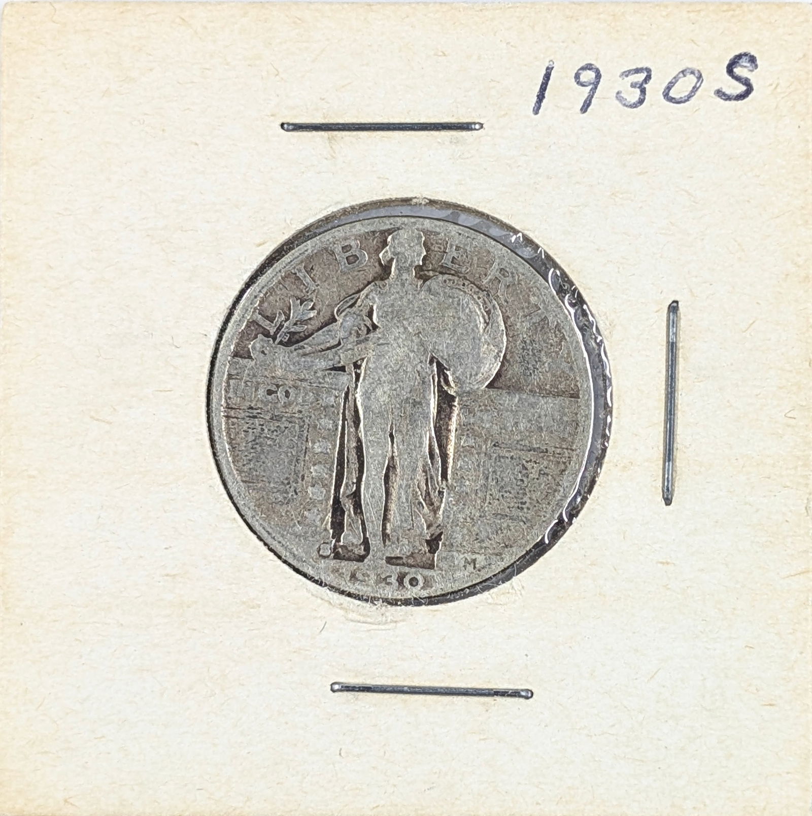 1930-S Silver Standing Liberty Quarter: _ 