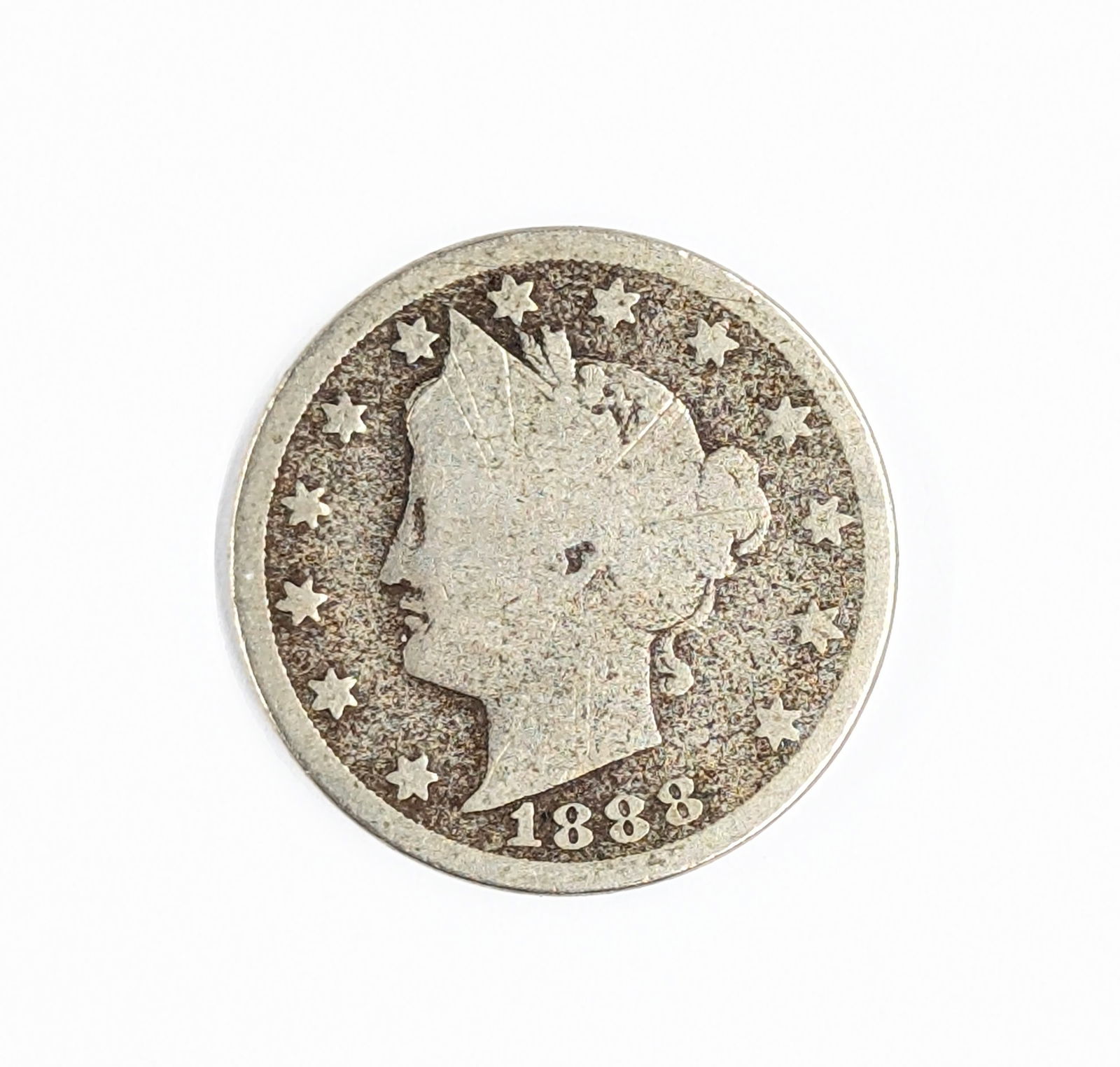 1888 Liberty V Nickel: _ 