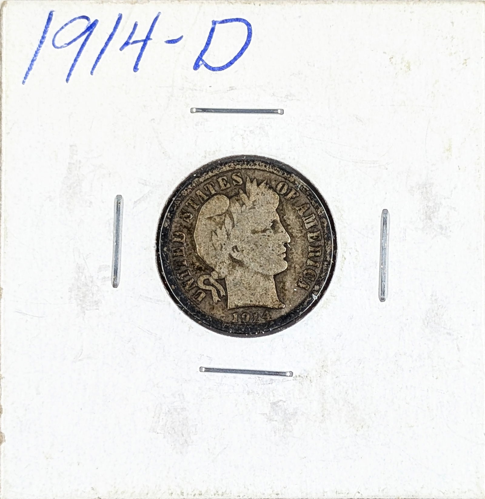 1914-D Silver Barber Dime (1 of 2)