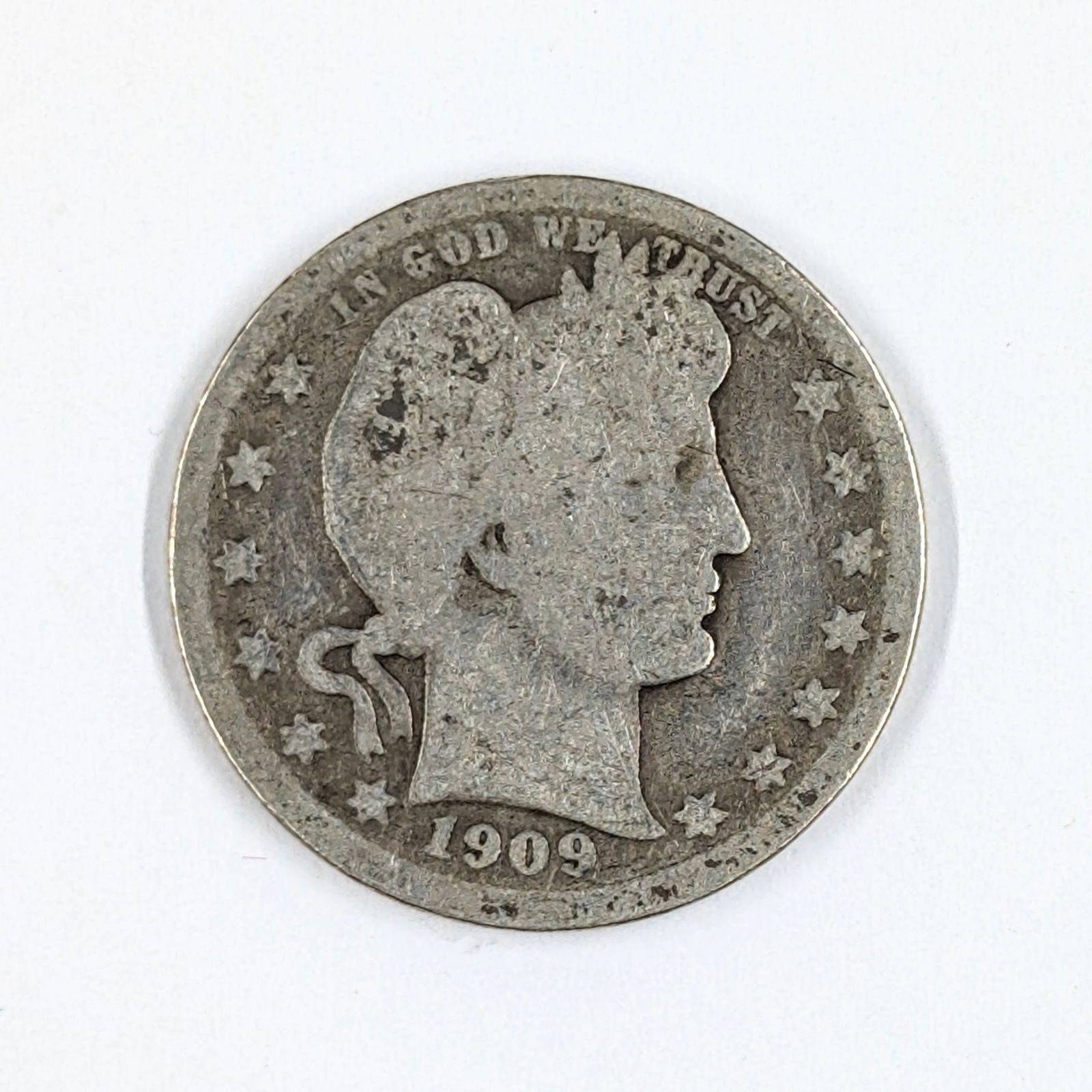 1909 Silver Barber Quarter: _