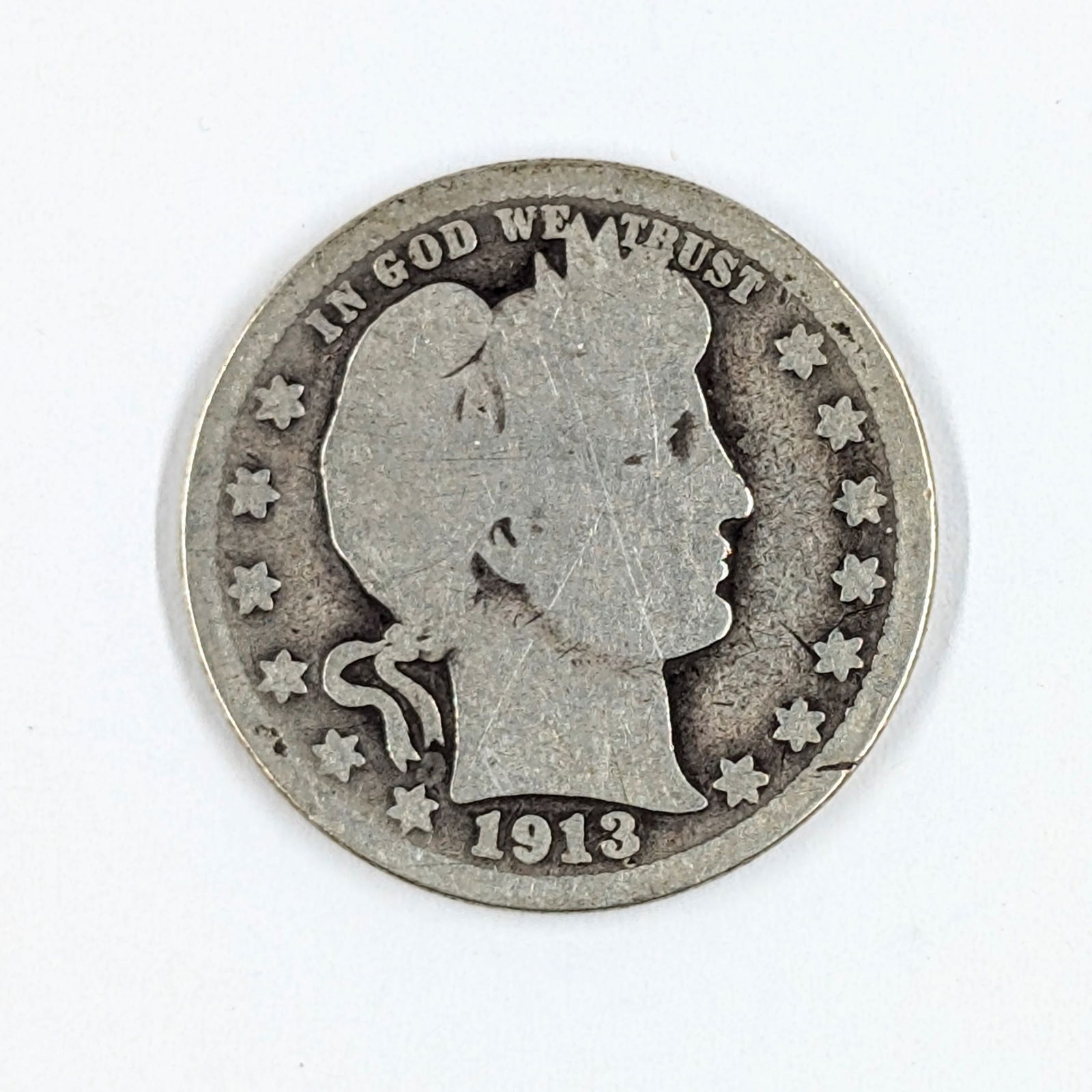 1913 Silver Barber Quarter (1 of 2)