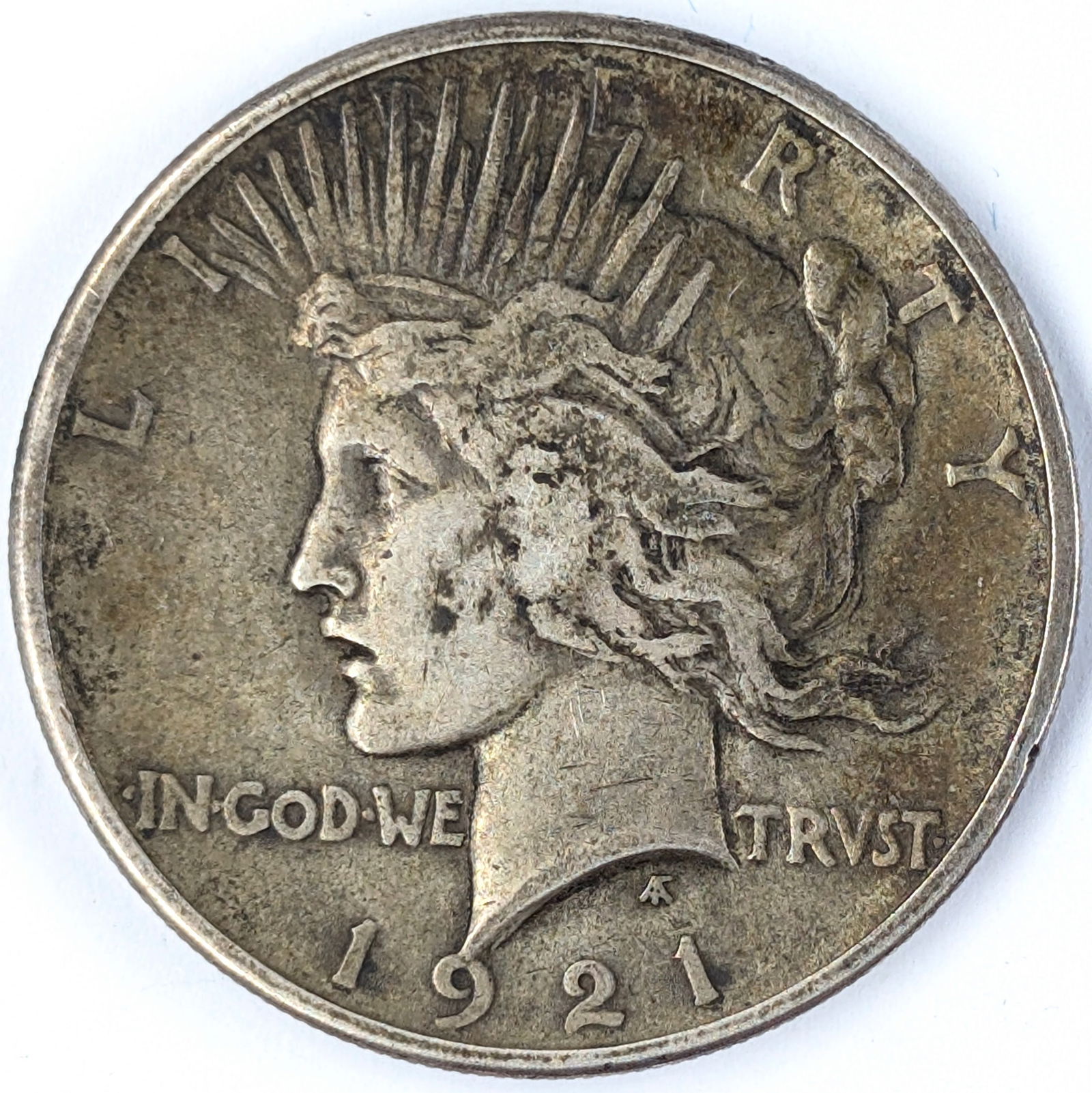 FEATURE 1921 Silver Peace Dollar - KEY DATE - 3