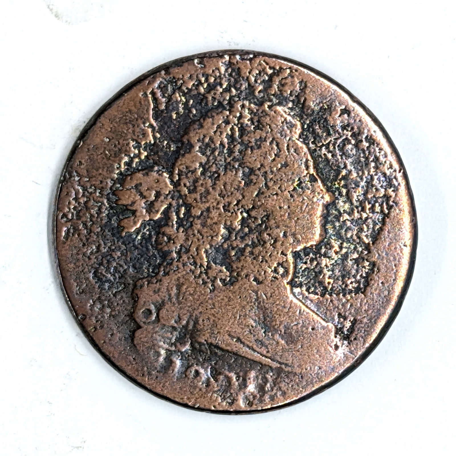 1805 Large Cent: Divot on back of coin 