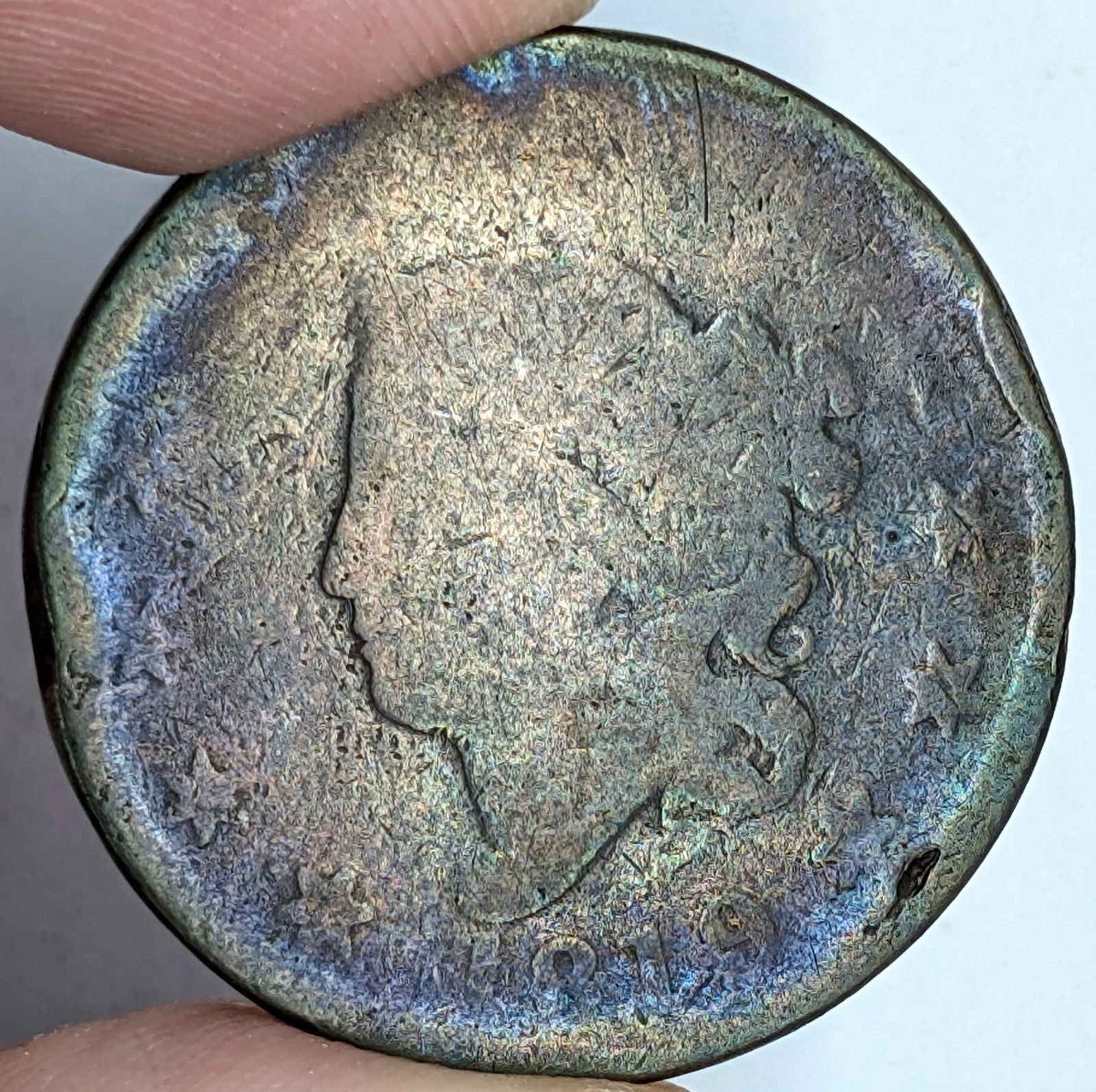 1819 Large Cent - Toned - Large Date: Coin 