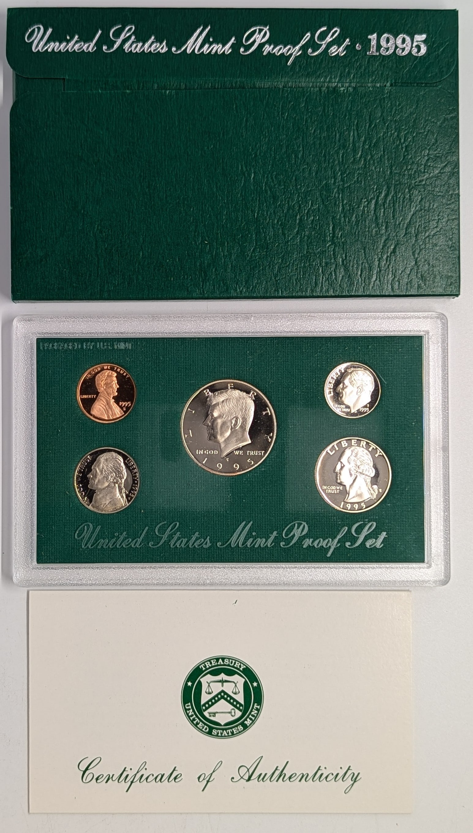 1995 US Mint Proof Set w/ COA: Coin 