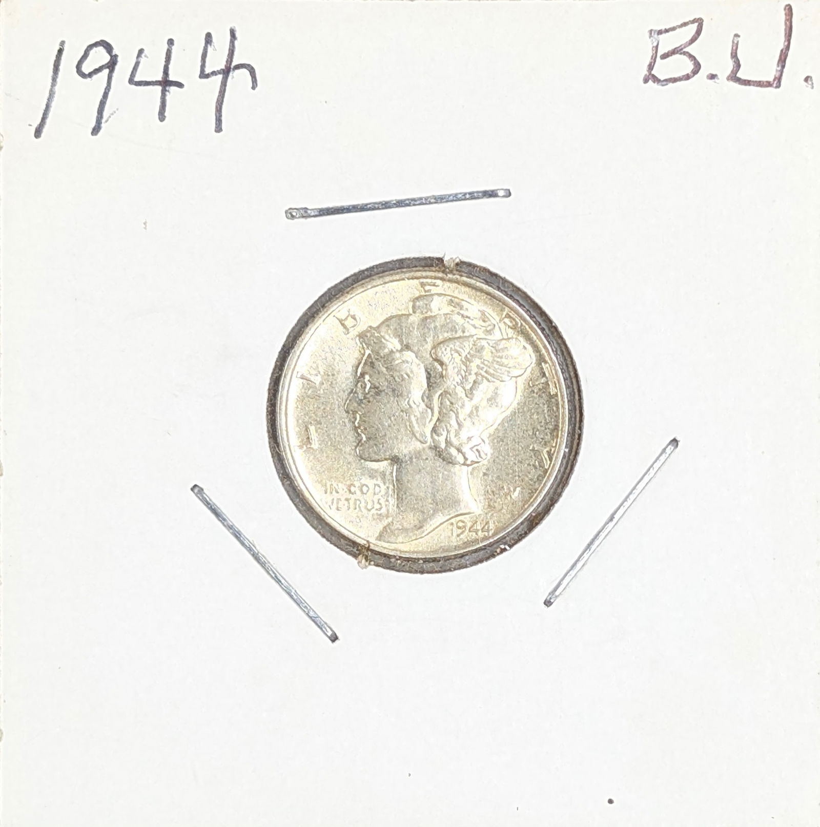 1944 Silver Mercury Dime - Uncirculated: Silver 