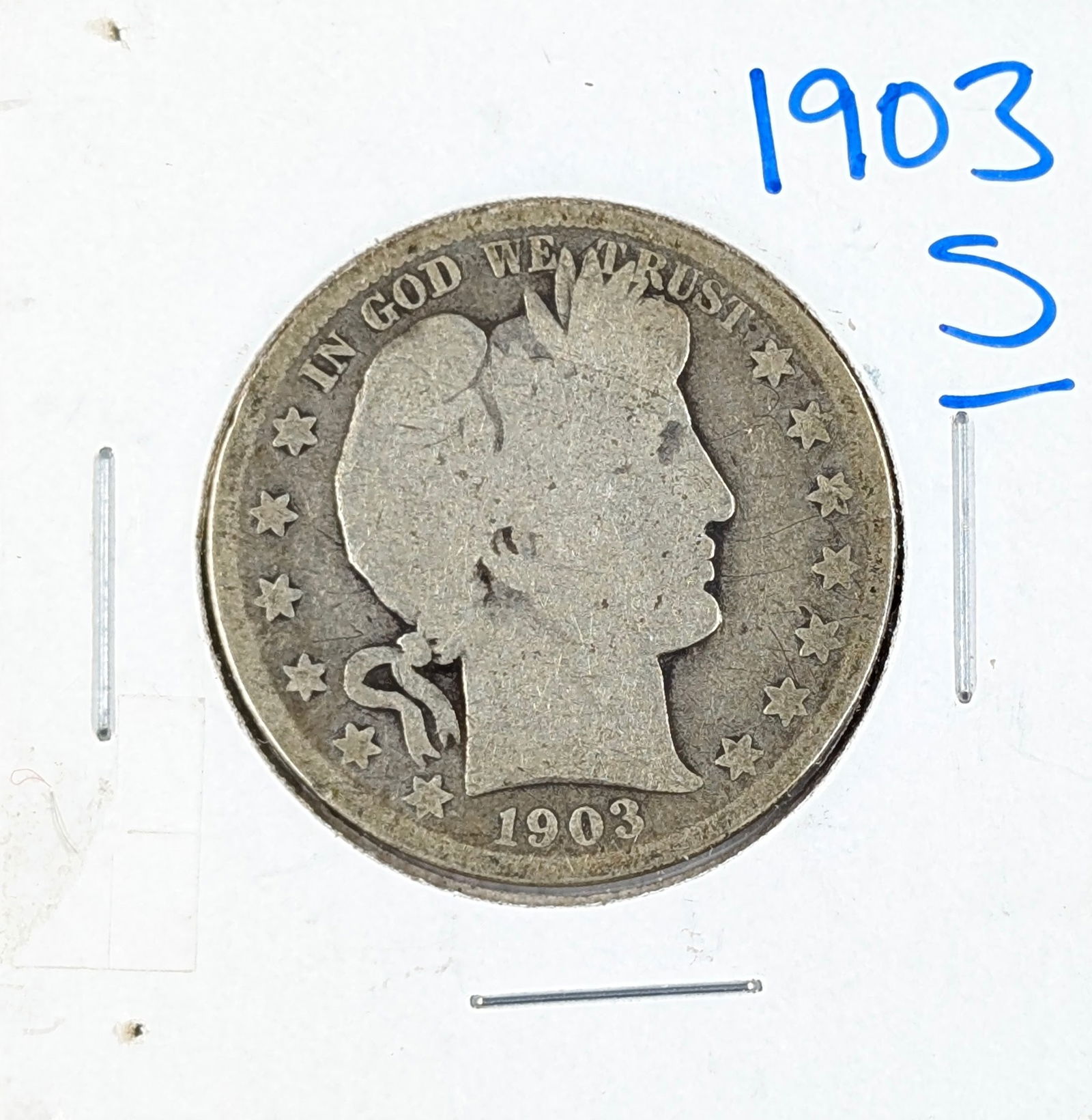 1903-S Silver Barber Half Dollar (1 of 2)