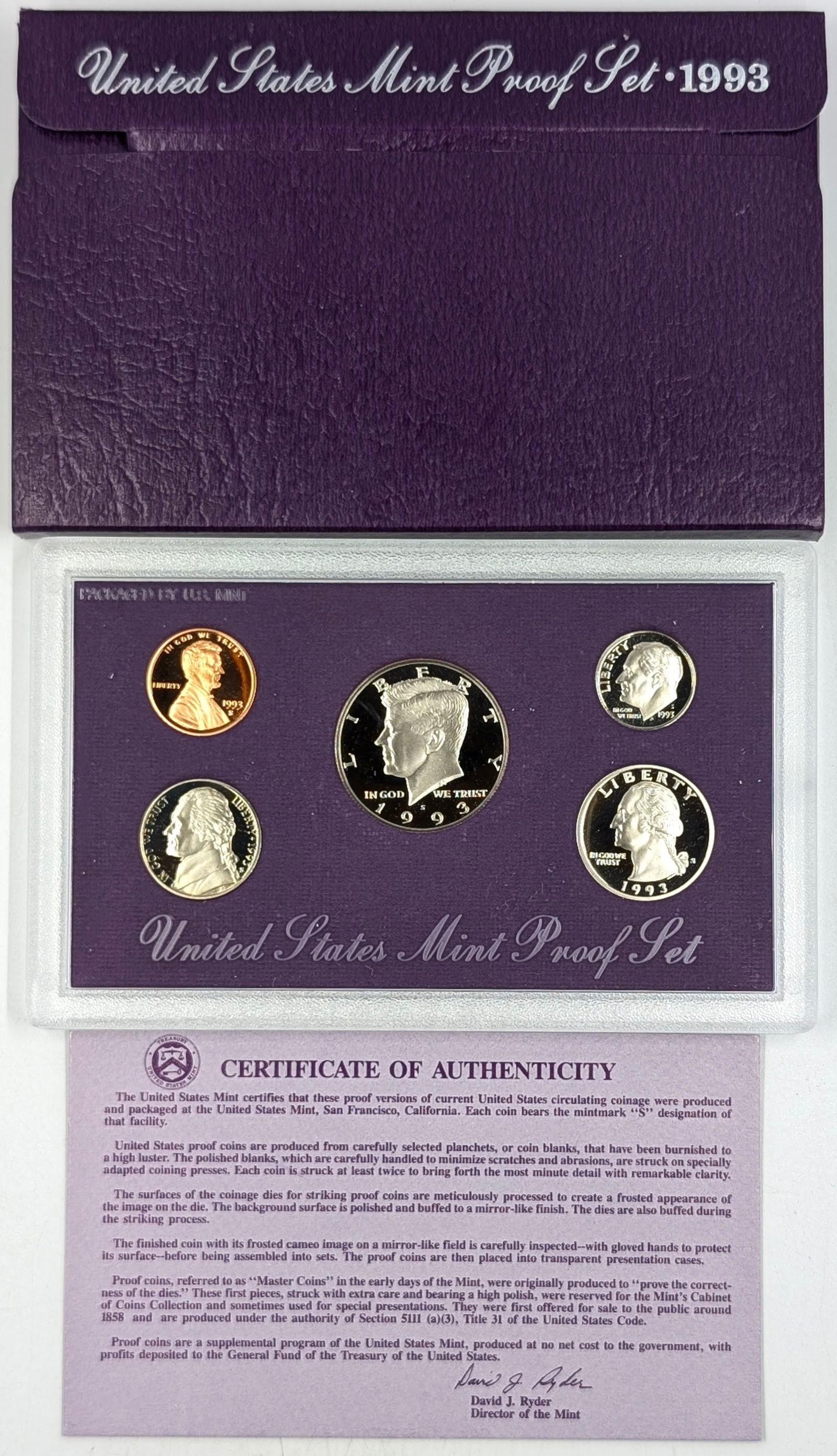 1993 US Mint Proof Set w/ COA (1 of 2)