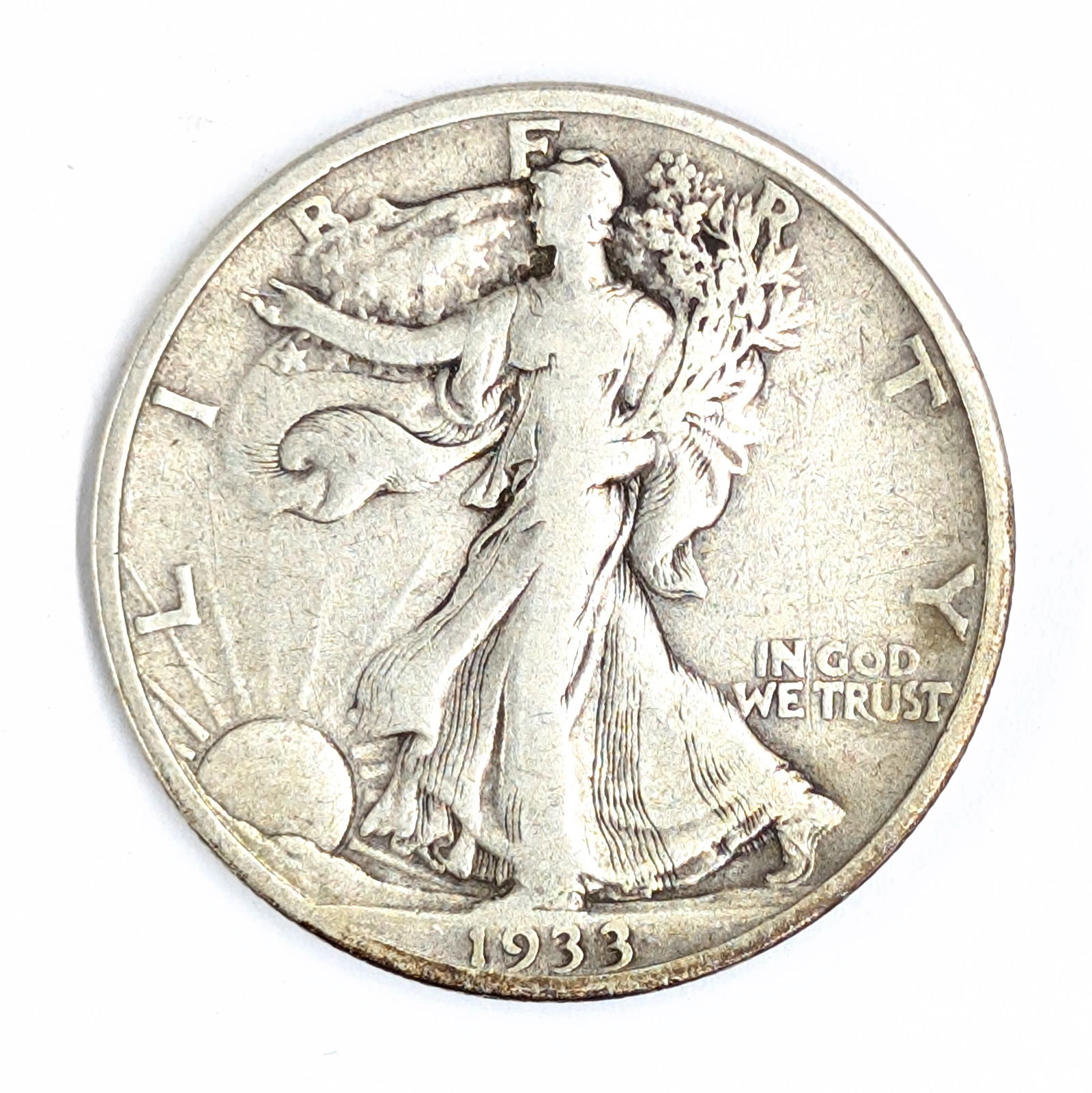 1933-S Silver Walking Liberty Half Dollar: Silver 