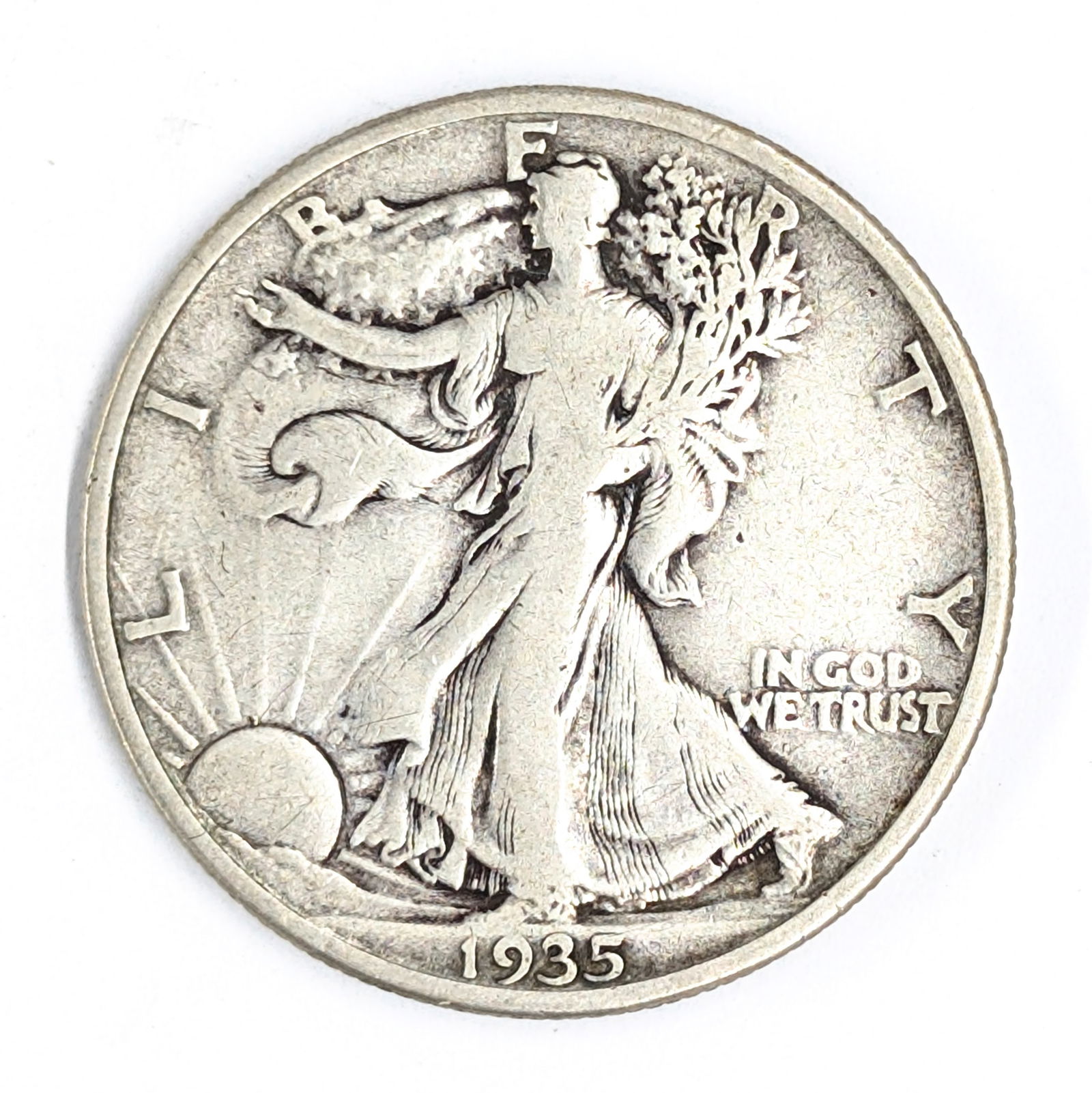 1935 Silver Walking Liberty Half Dollar: Silver 