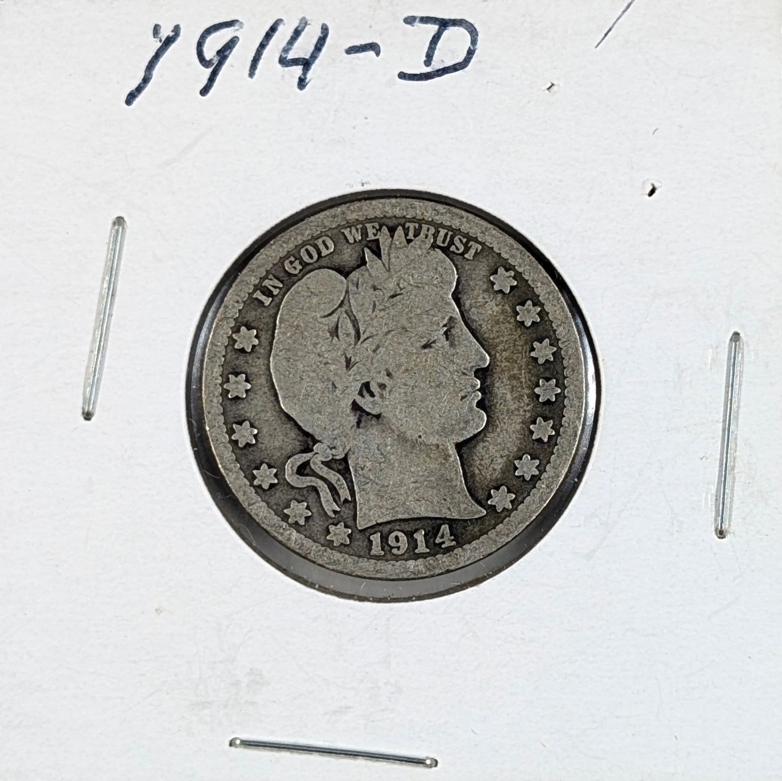 1914-D Silver Barber Quarter (1 of 2)