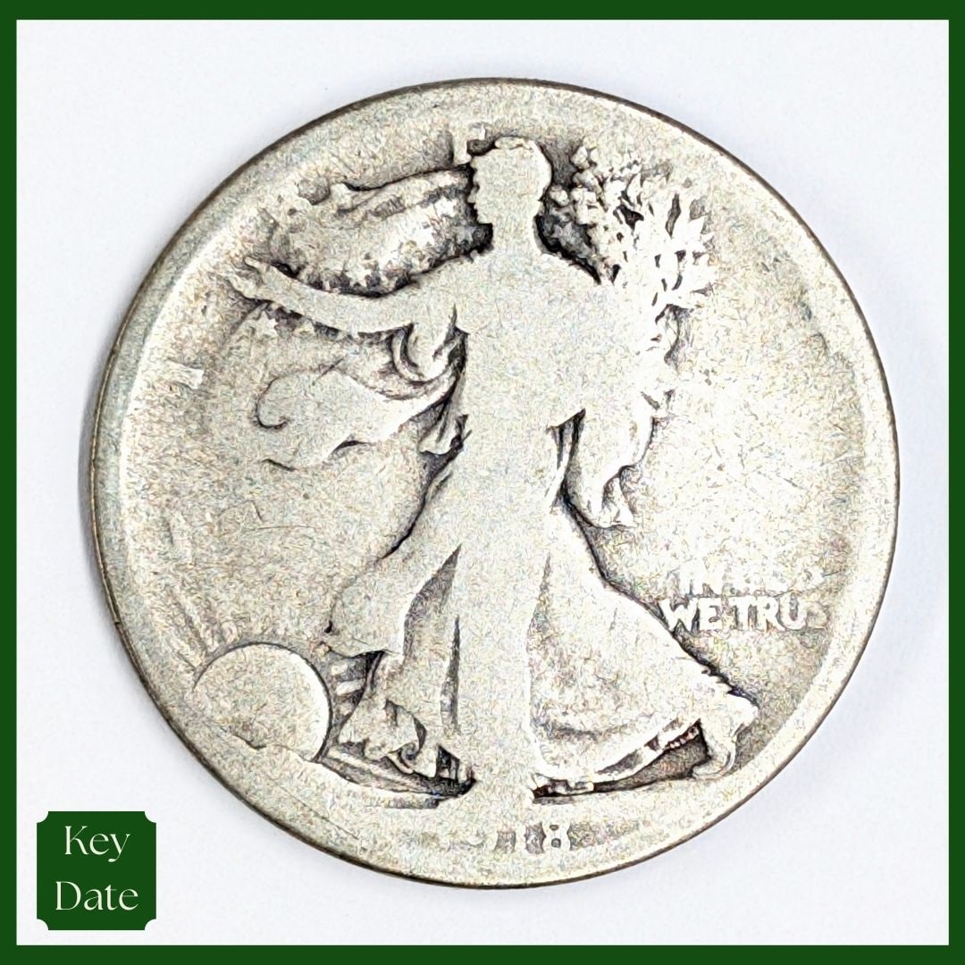 1918 Silver Walking Liberty Half Dollar - KEY DATE: Silver 