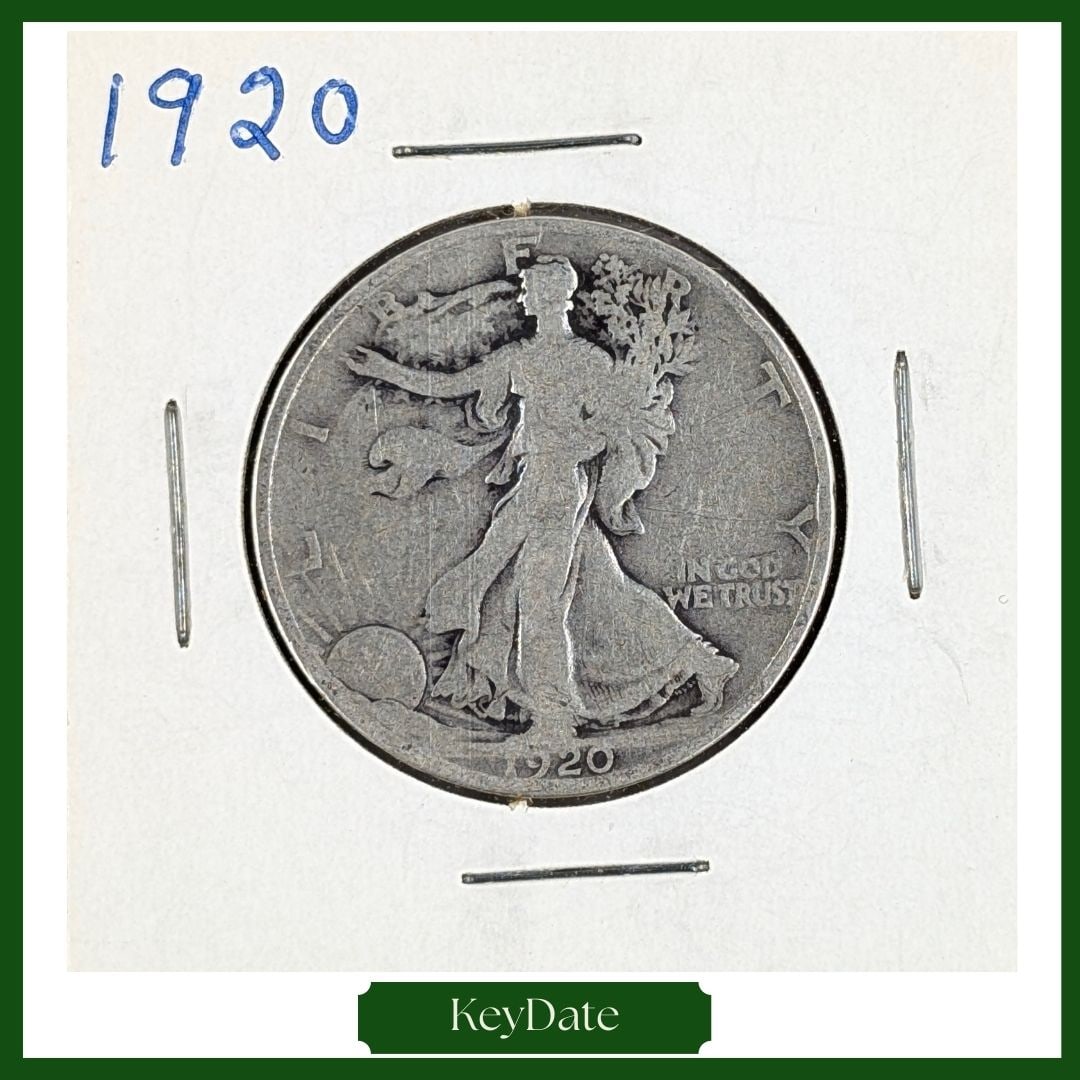 1920 Silver Walking Liberty Half Dollar - KEY DATE: Silver 