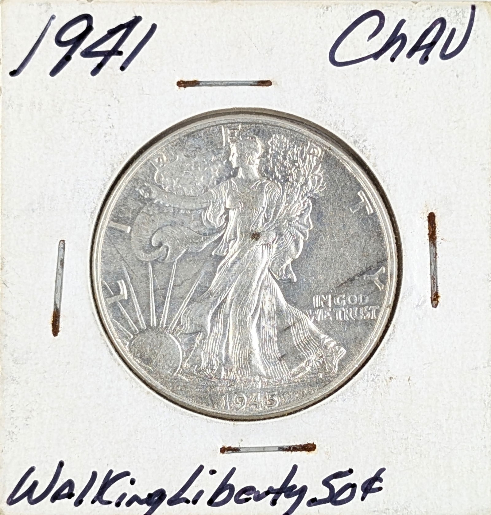 1945 Silver Walking Liberty Half Dollar: Silver 