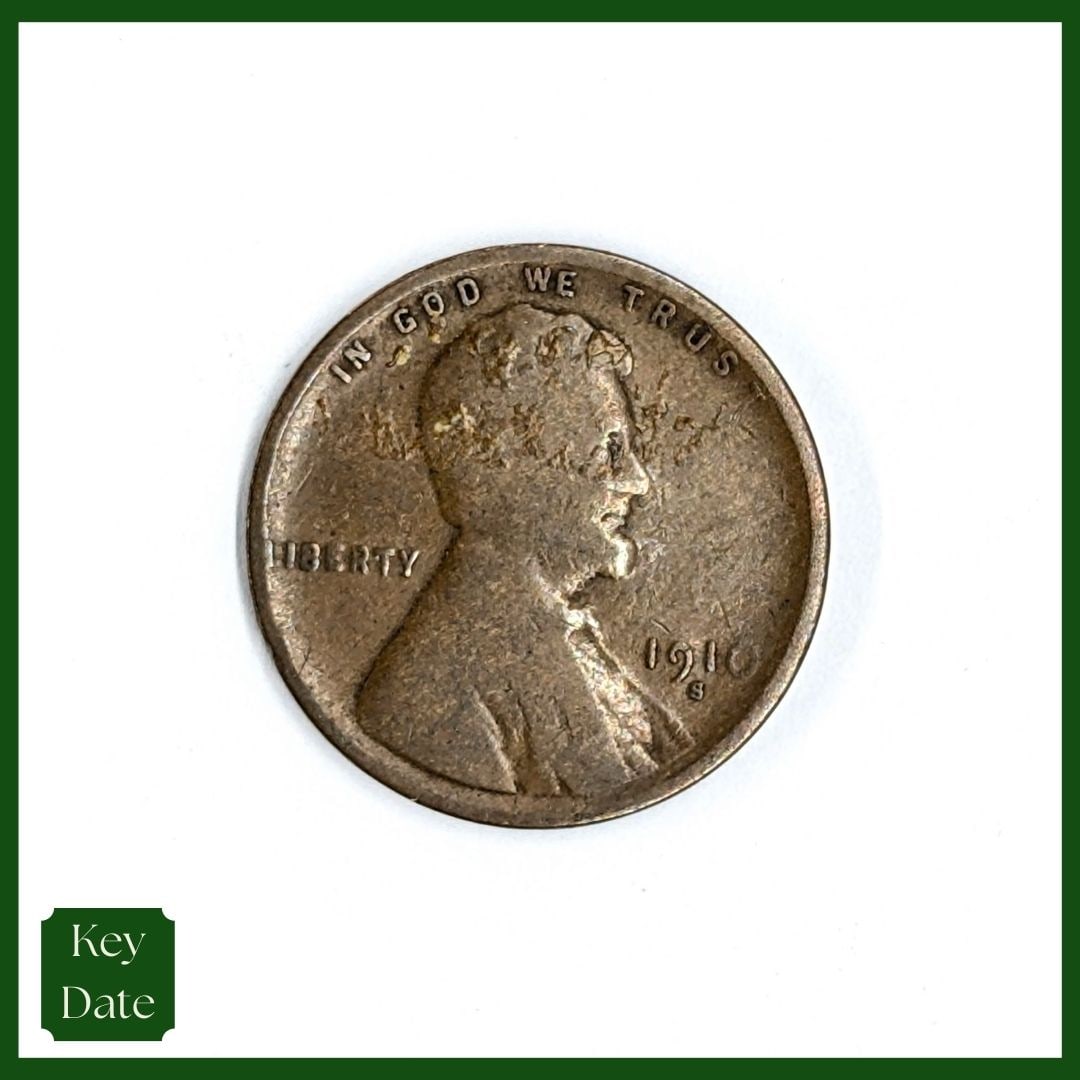 1910-S Wheat Cent - KEY DATE: Coin 