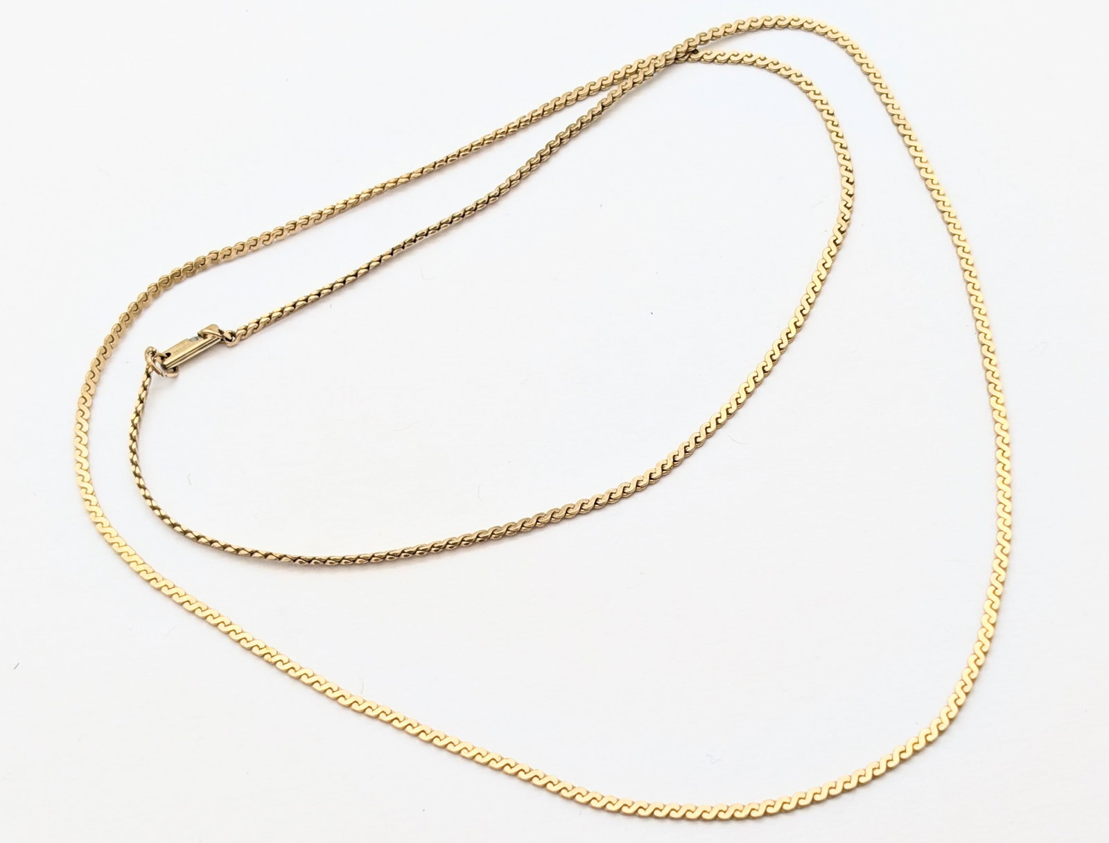 14K Gold filled Serpentine Chain Ladies Necklace: Length: 7in 