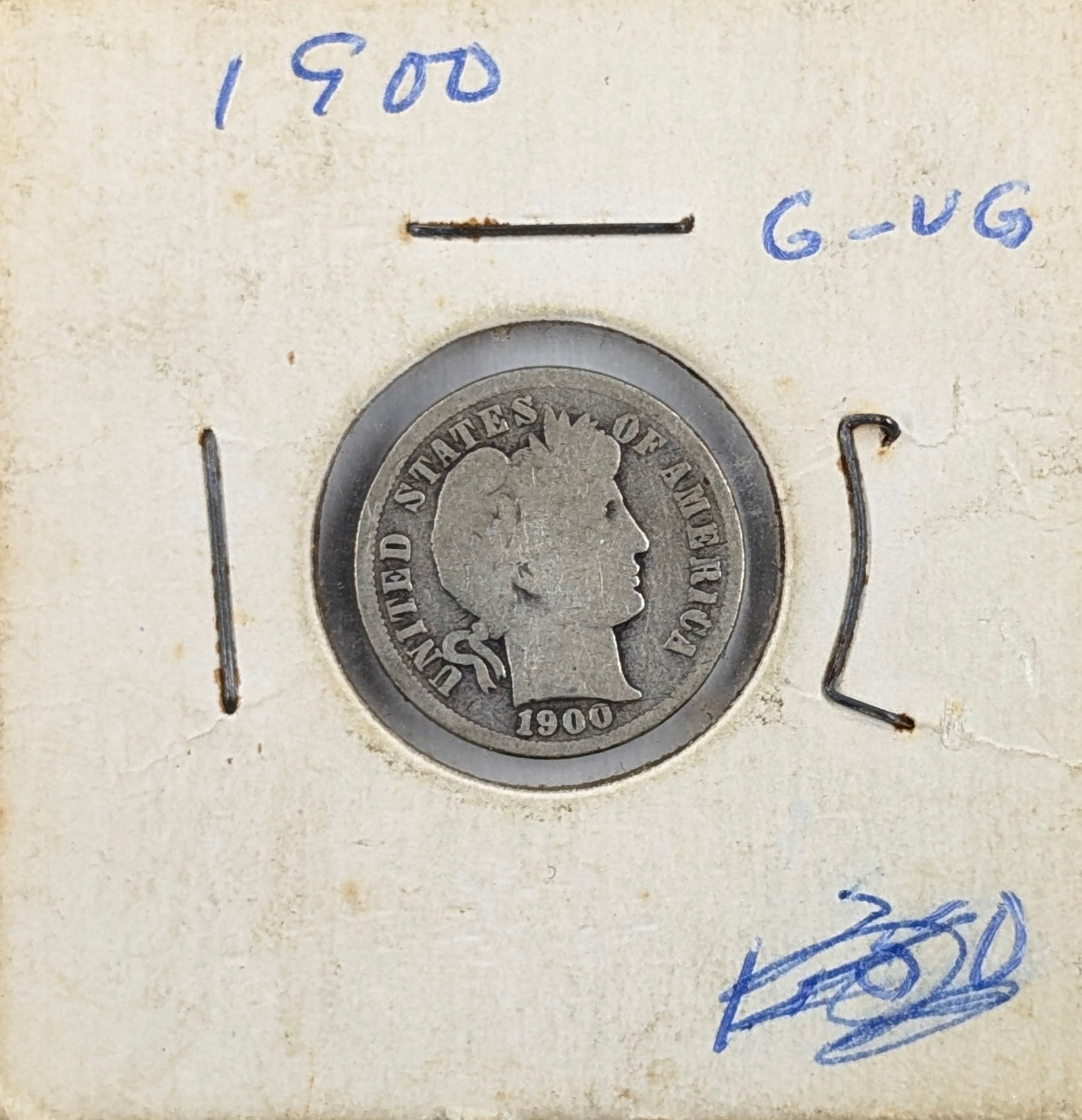 1900 Silver Barber Dime: Silver