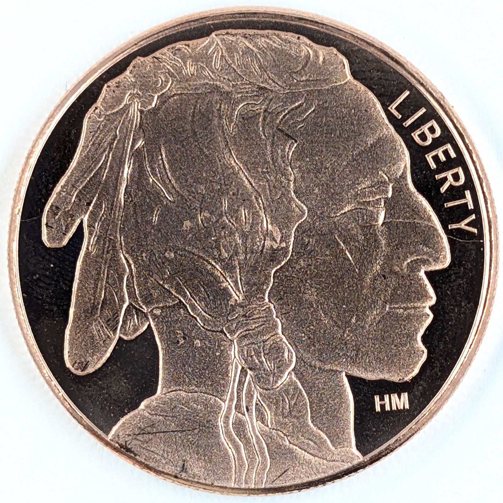 1 Ounce Fine .999 Copper Round - Indian Head: Copper 