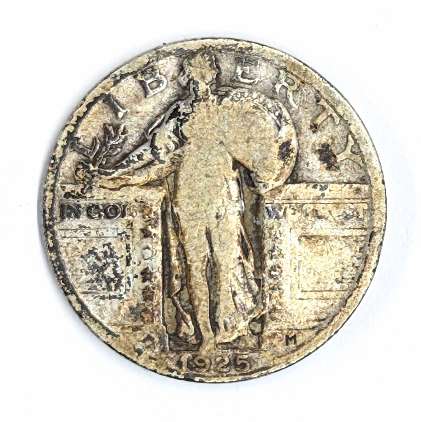 1925 Silver Standing Liberty Quarter: Silver 