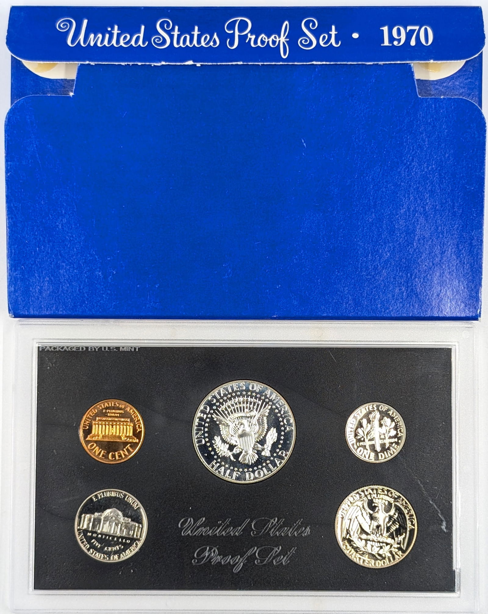 1970 US Mint Proof Set w/ Silver JFK Half - 2
