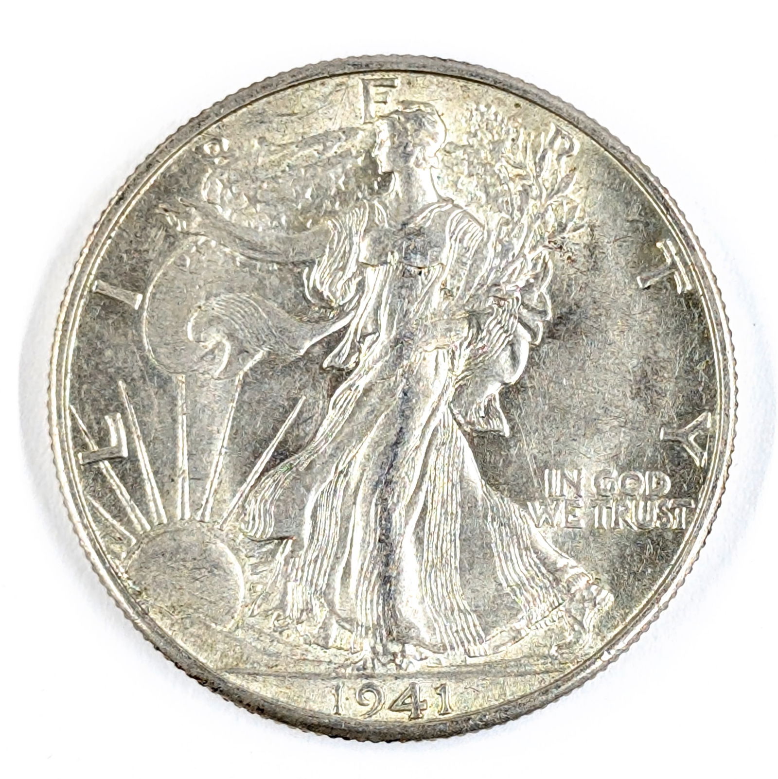 1941-D Silver Walking Liberty Half Dollar: Silver 