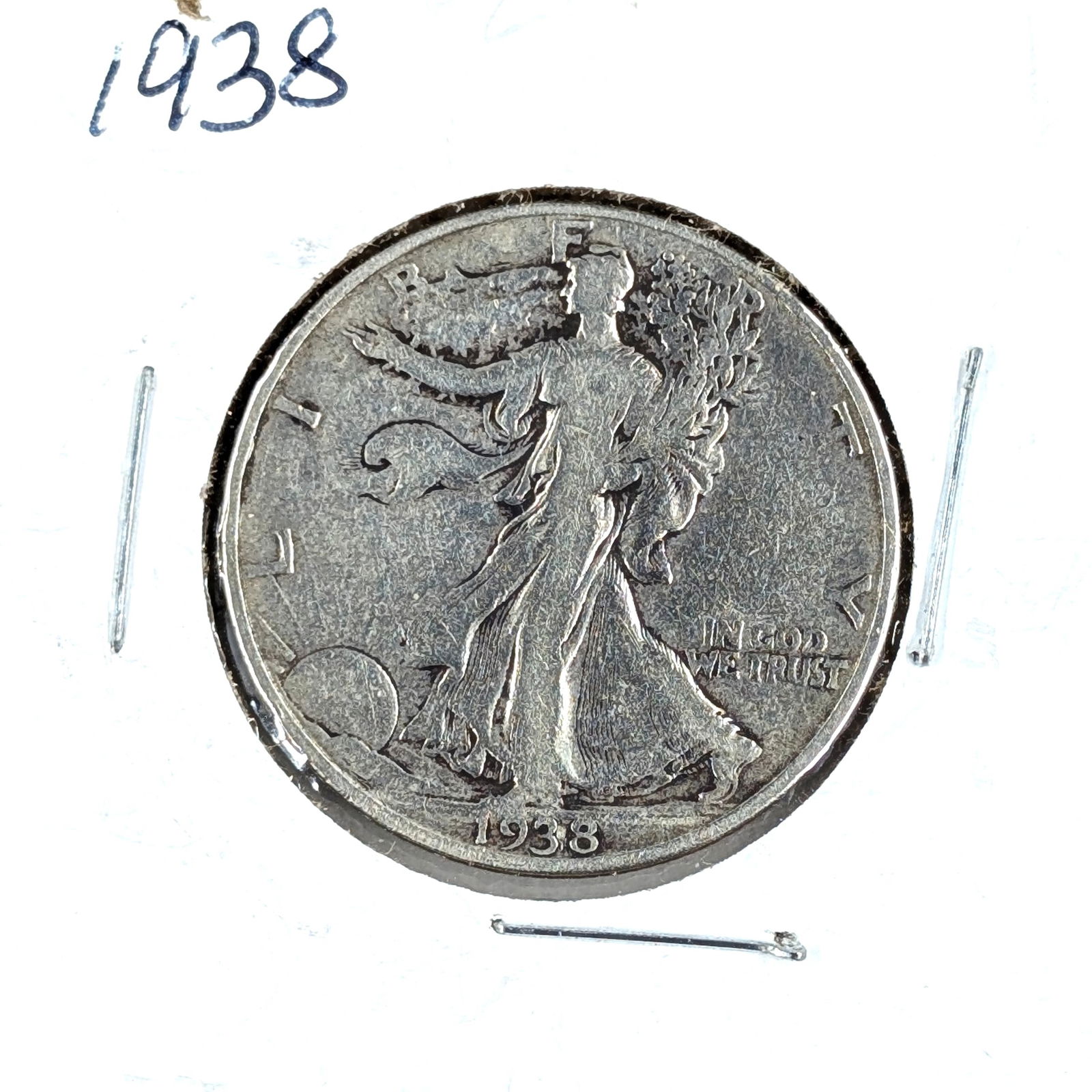 1938 Silver Walking Liberty Half Dollar (1 of 2)