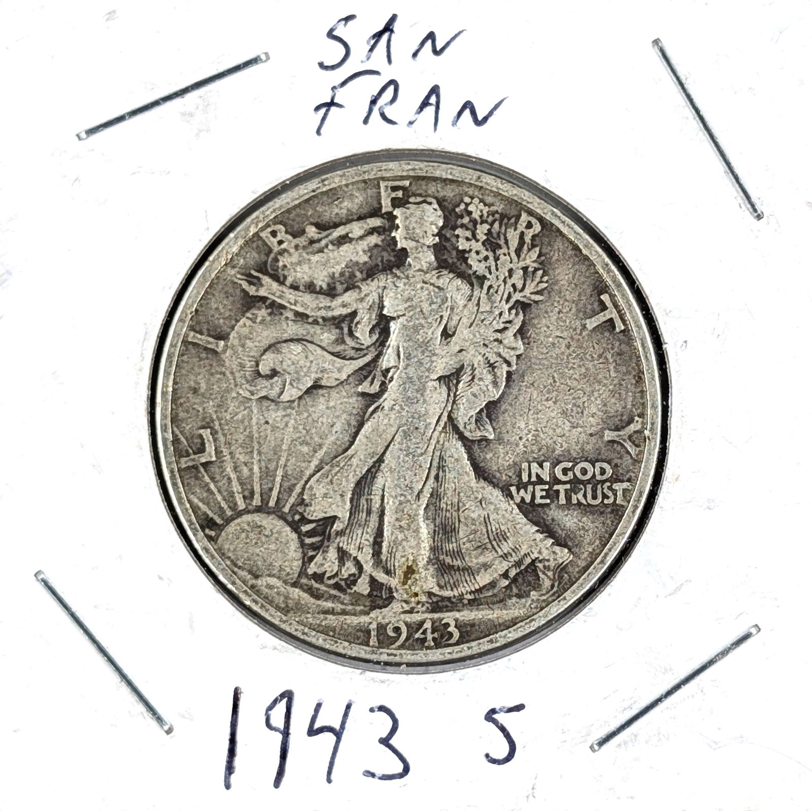 1943-S Silver Walking Liberty Half Dollar (1 of 2)