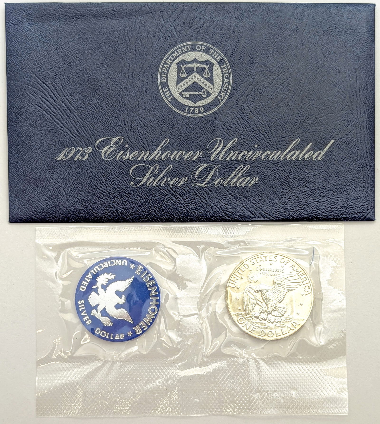 1973 Eisenhower " Ike" Uncirculated Silver Dollar - 2
