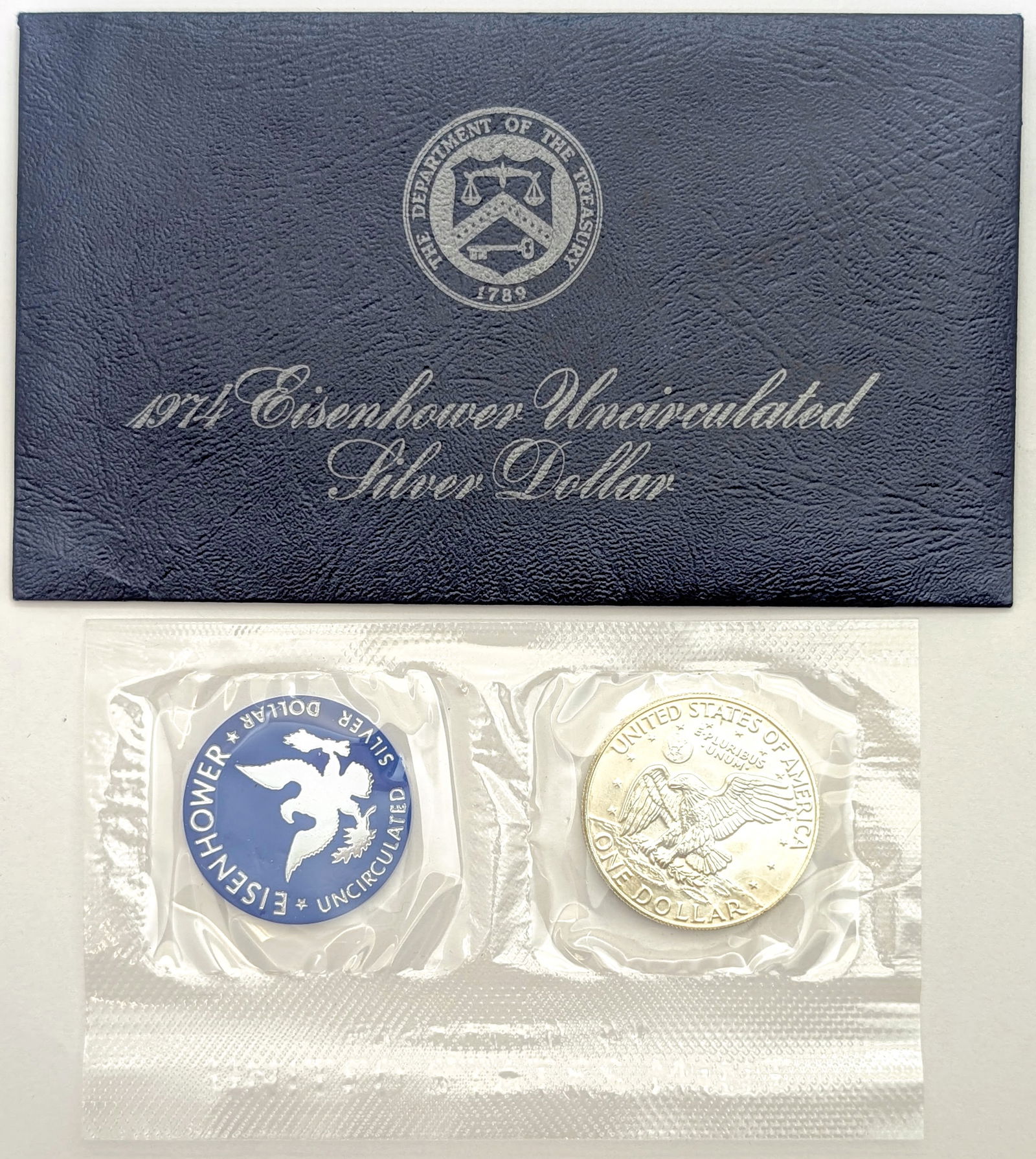 1974 Eisenhower " Ike" Uncirculated Silver Dollar - 2
