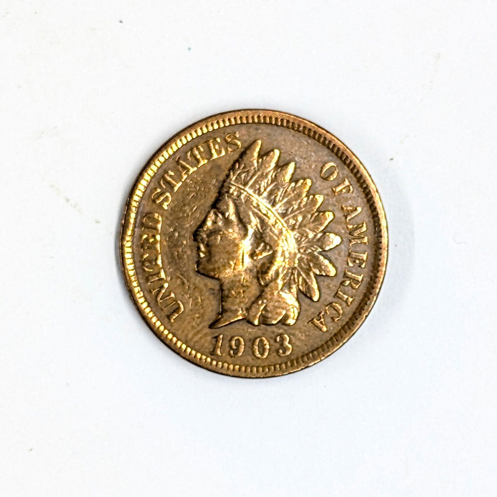 1903 Indian Head Cent: Cleaned 