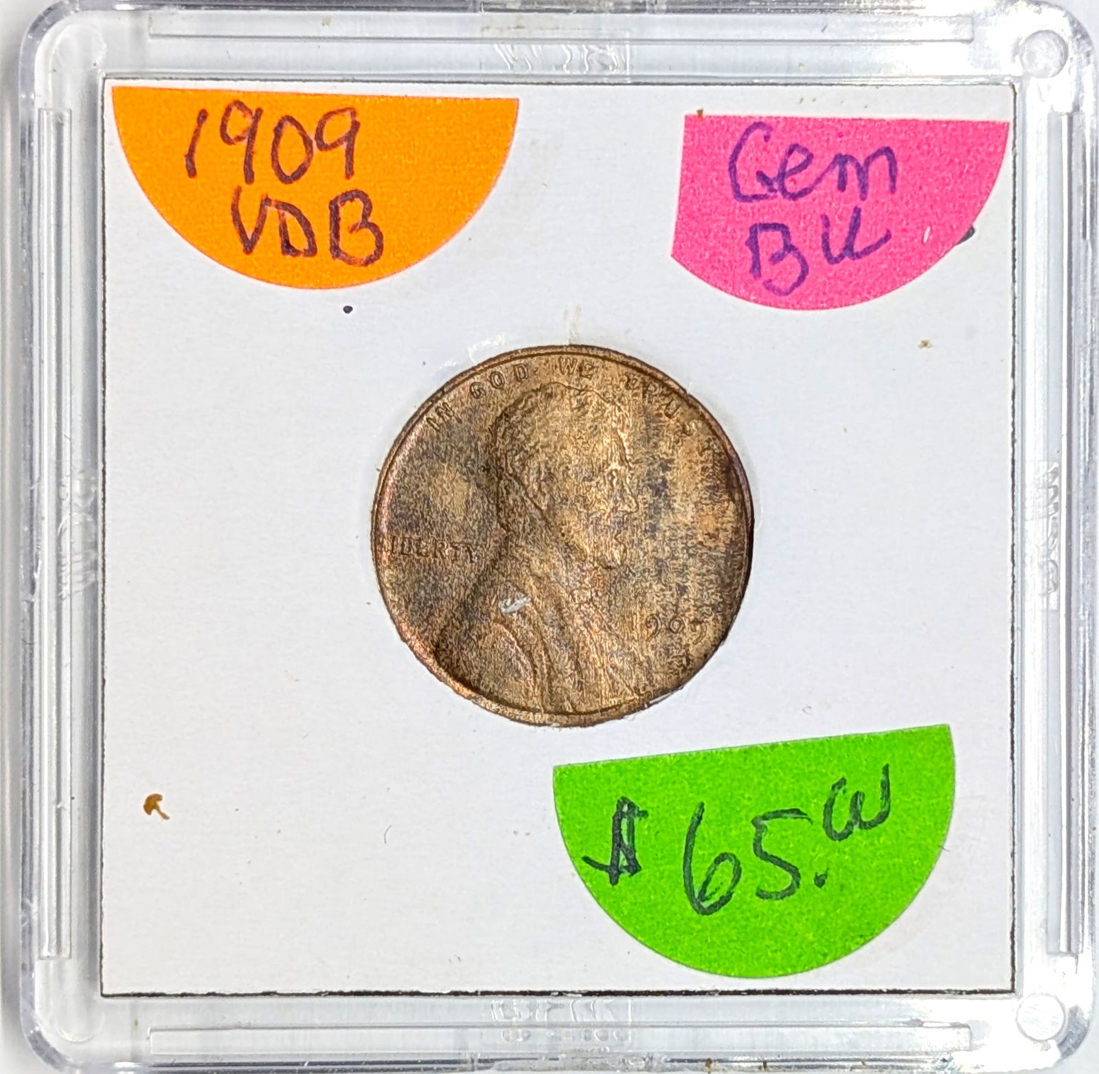 1909 VDB Wheat Cent- Key Date/Great Condition: _ 
