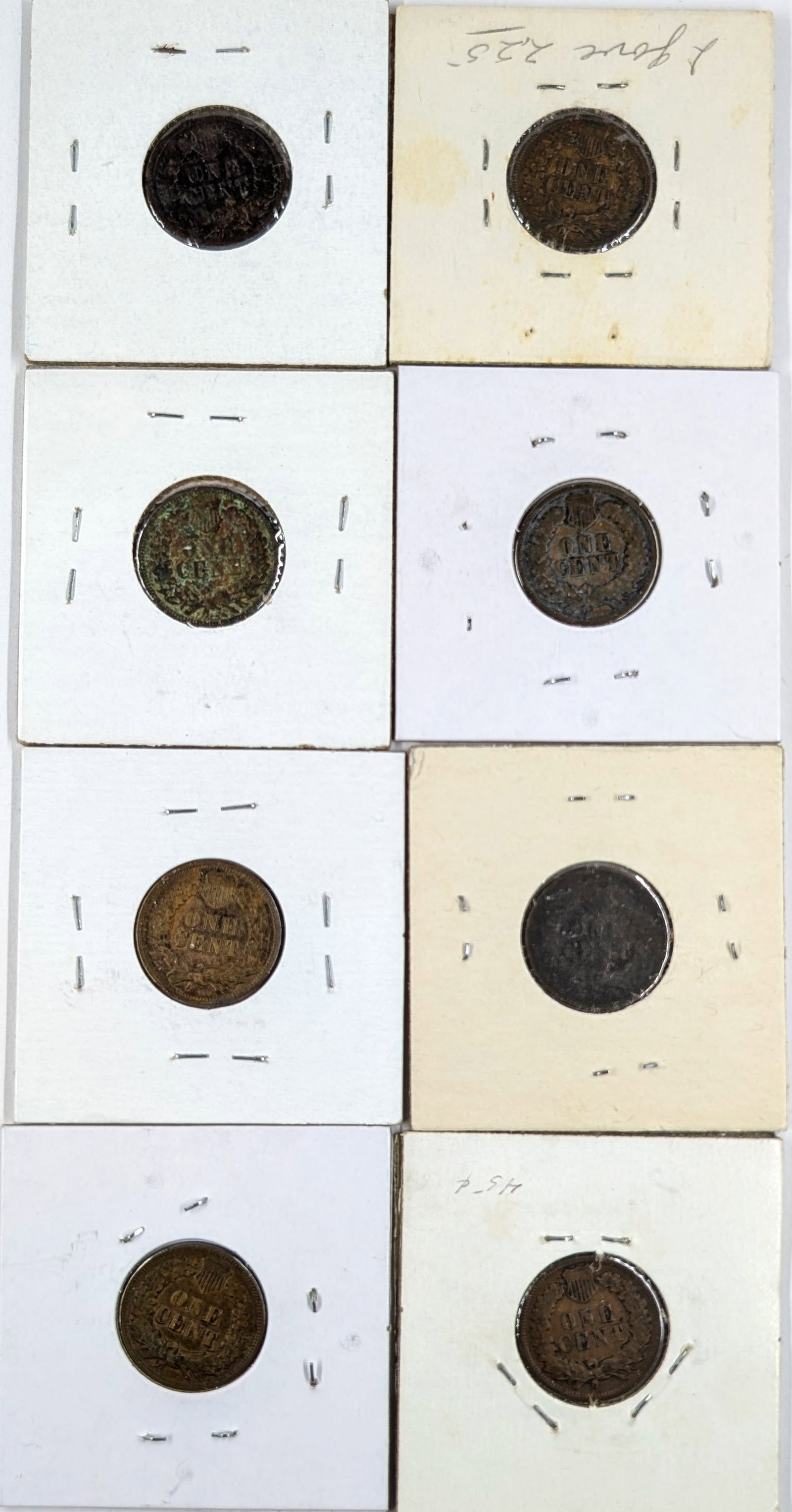 Lot of 8 Indian Head Cents- 1895-1908 - 2