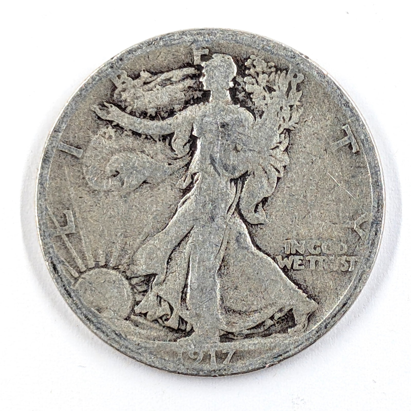1917-S Silver Walking Liberty Half Dollar- Key Date: _ 