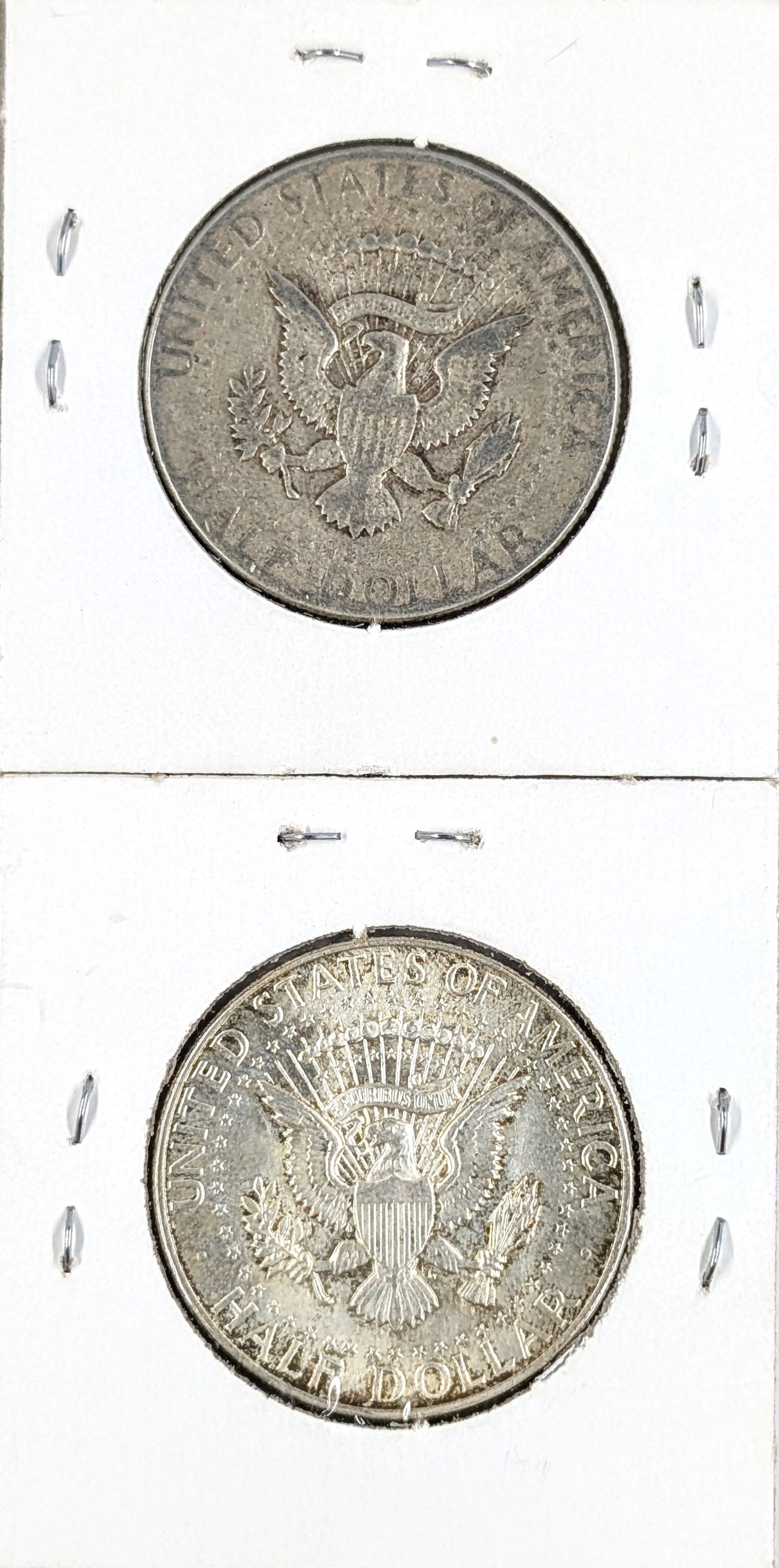 Lot of 2 Silver 1964 John F Kennedy Half Dollars - 2