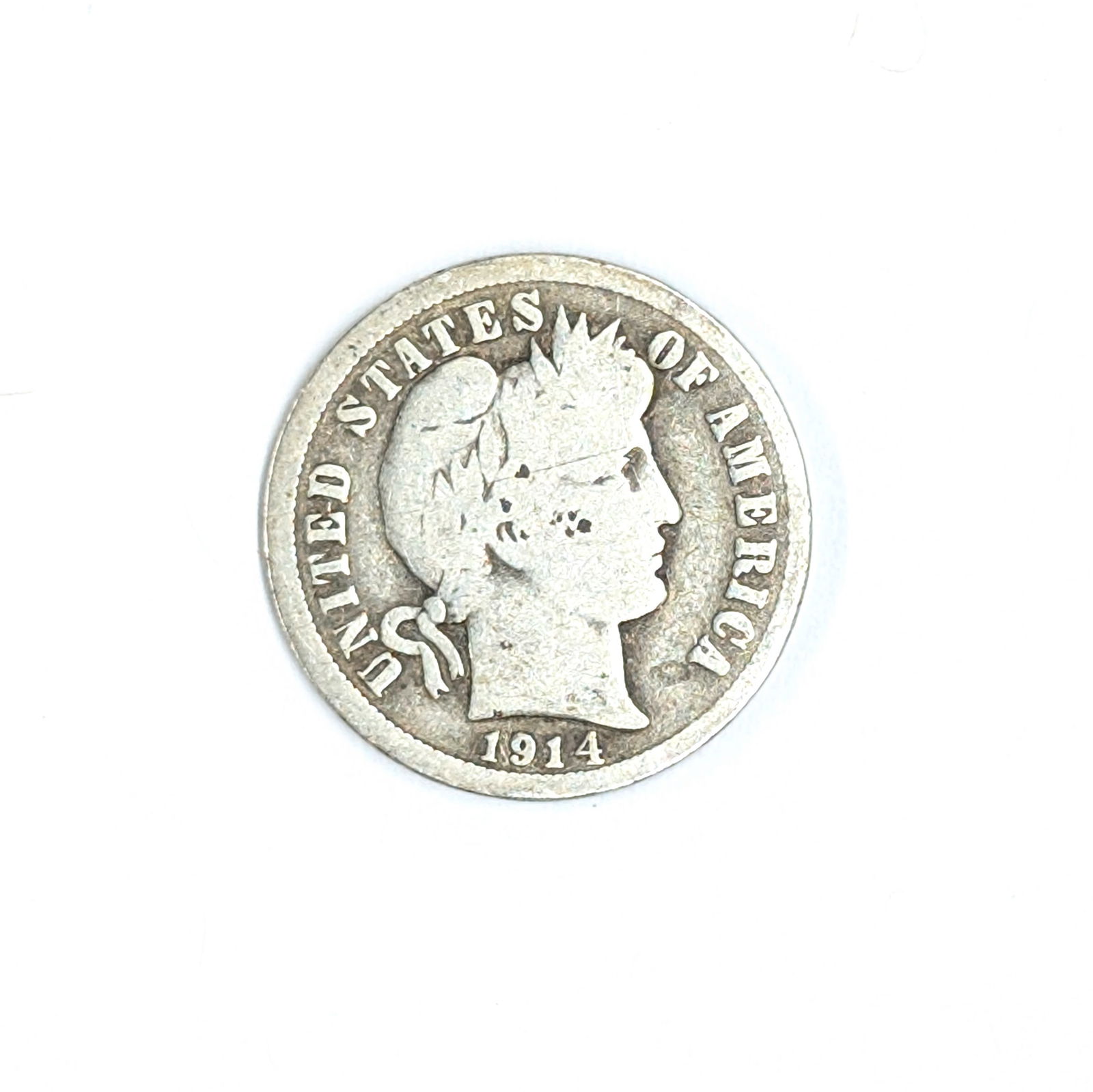 1914 Silver Barber Dime (1 of 2)
