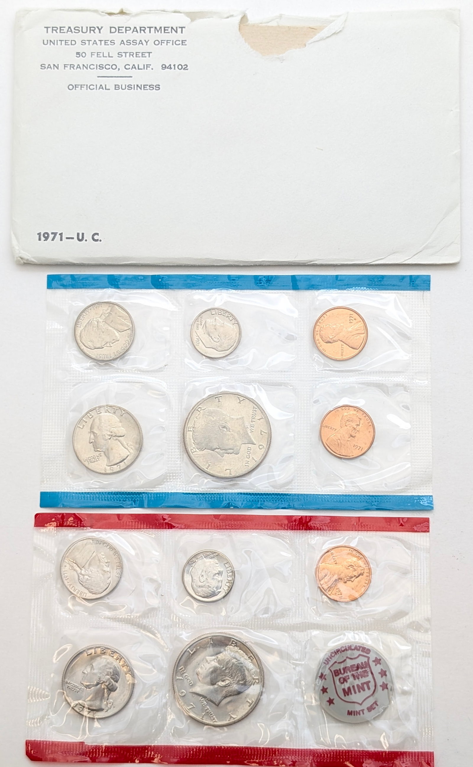 1971 US Mint Uncirculated Coin Set: _ 