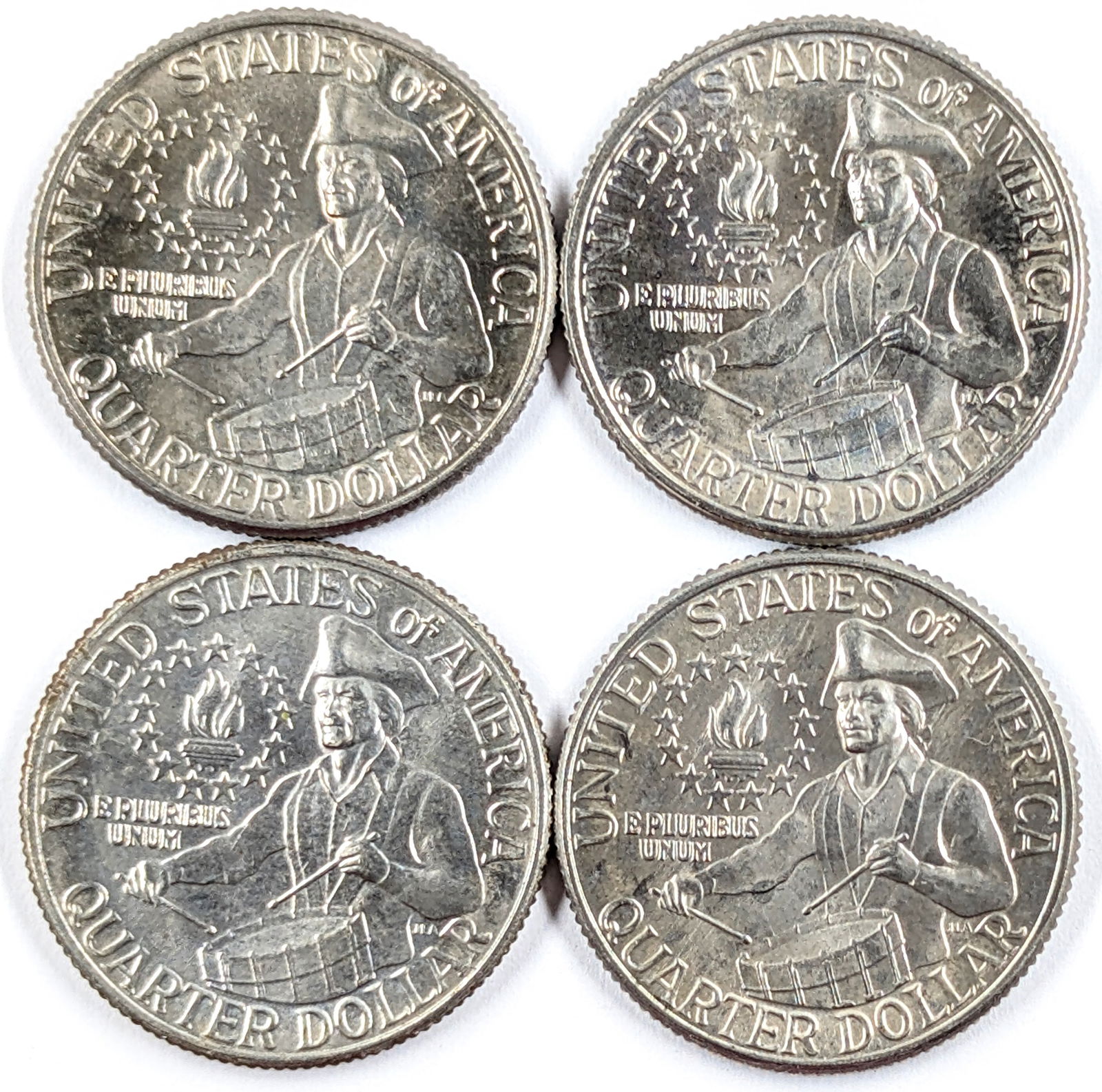 Lot of 4 1976 Bicentennial Commemorative Quarters- Uncirculated - 2