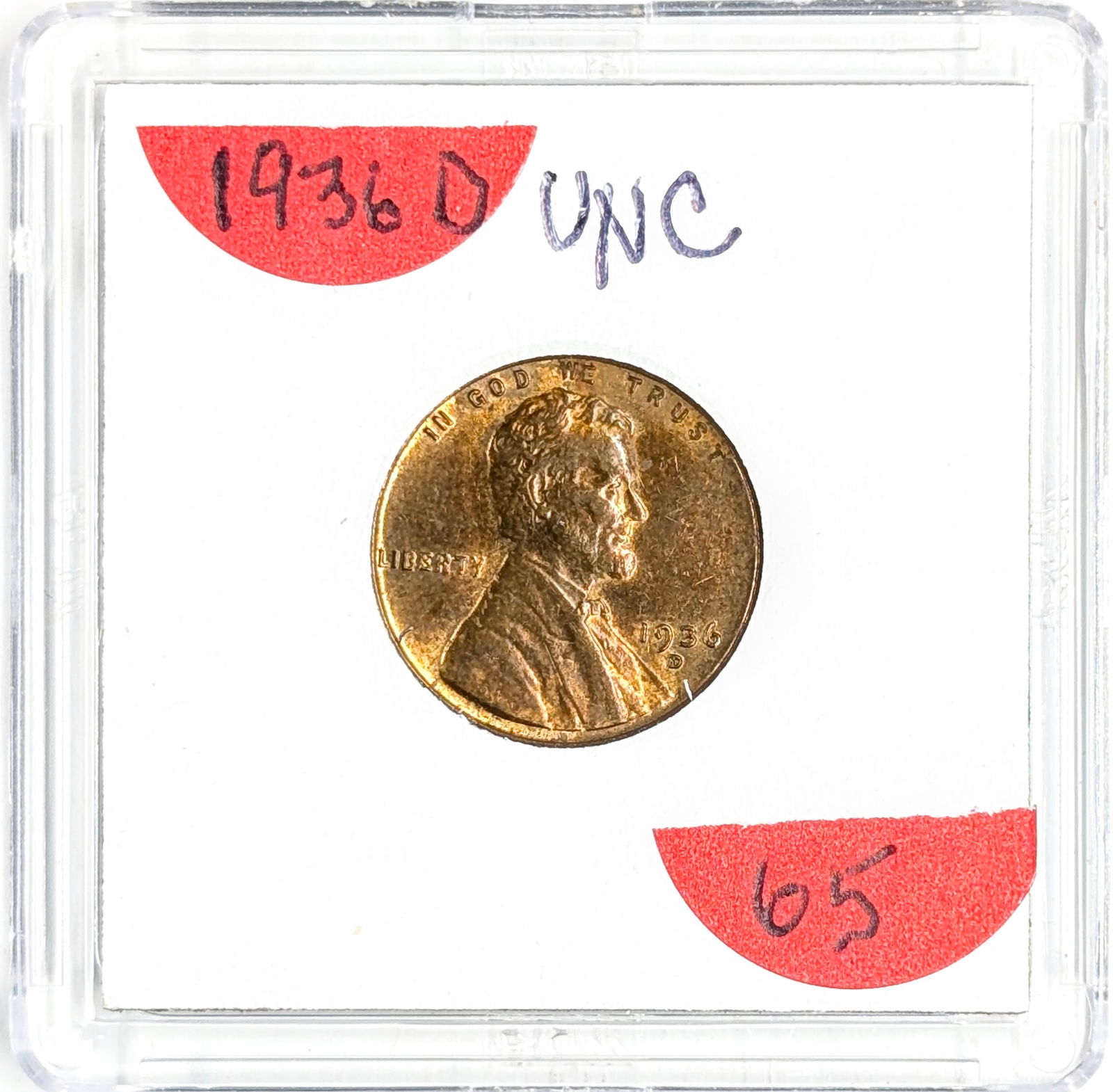 1936-D Wheat Cent- Uncirculated: _ 