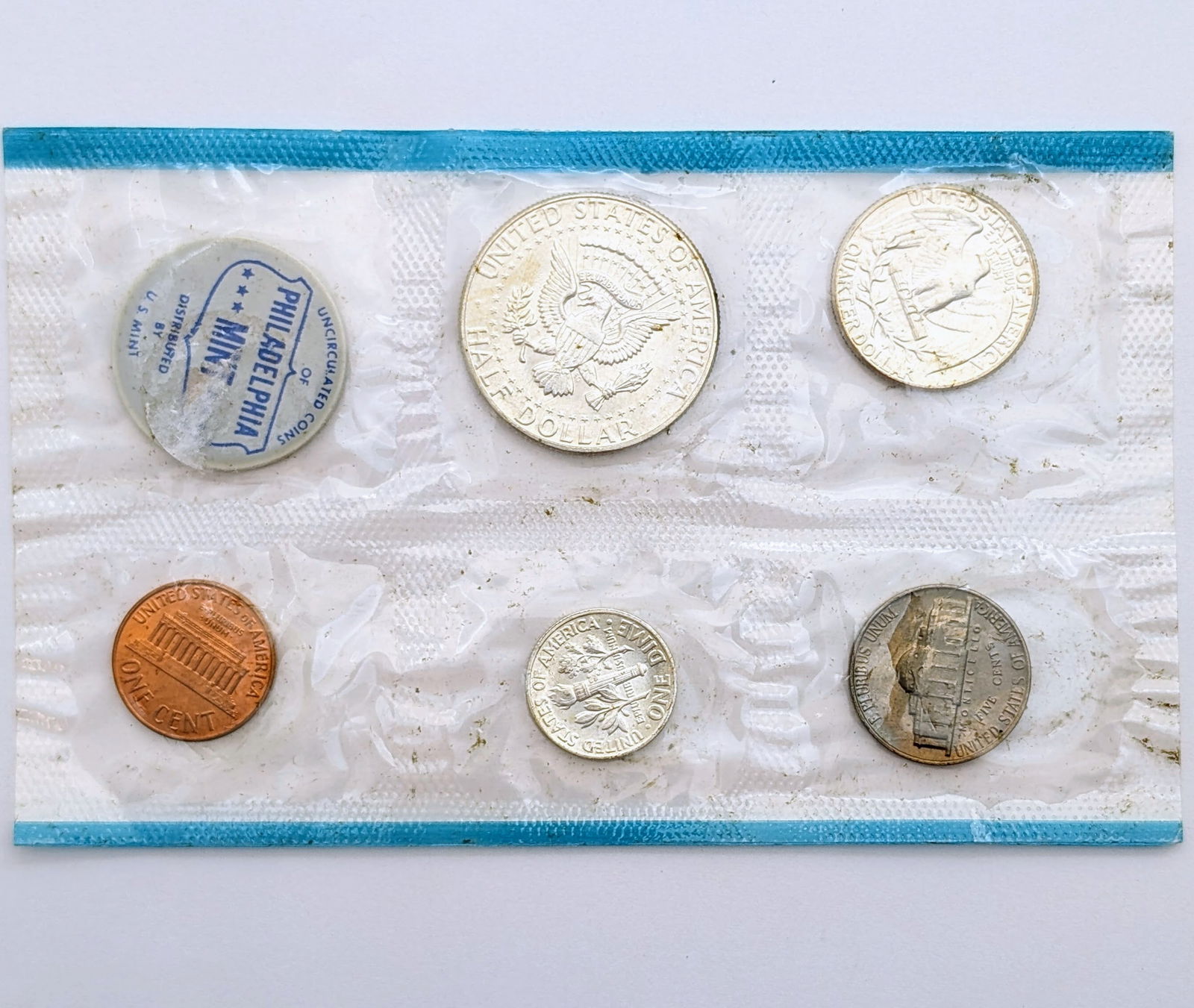 1964 Silver US Mint Uncirculated Set w/ Silver Half, Quarter & Dime - 2