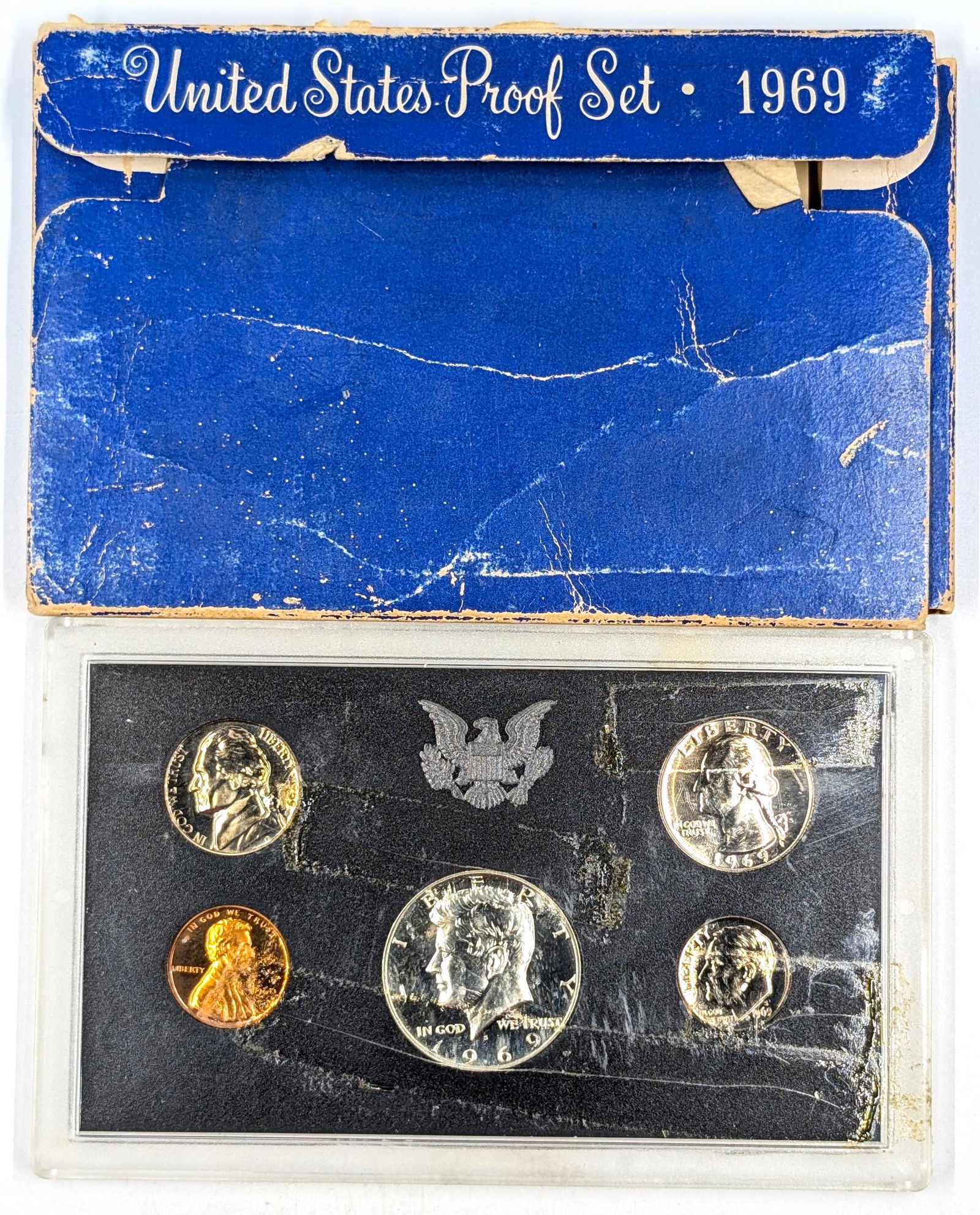 1969 Silver US Mint Proof Set w/ Silver Half, Quarter & Dime: _ 