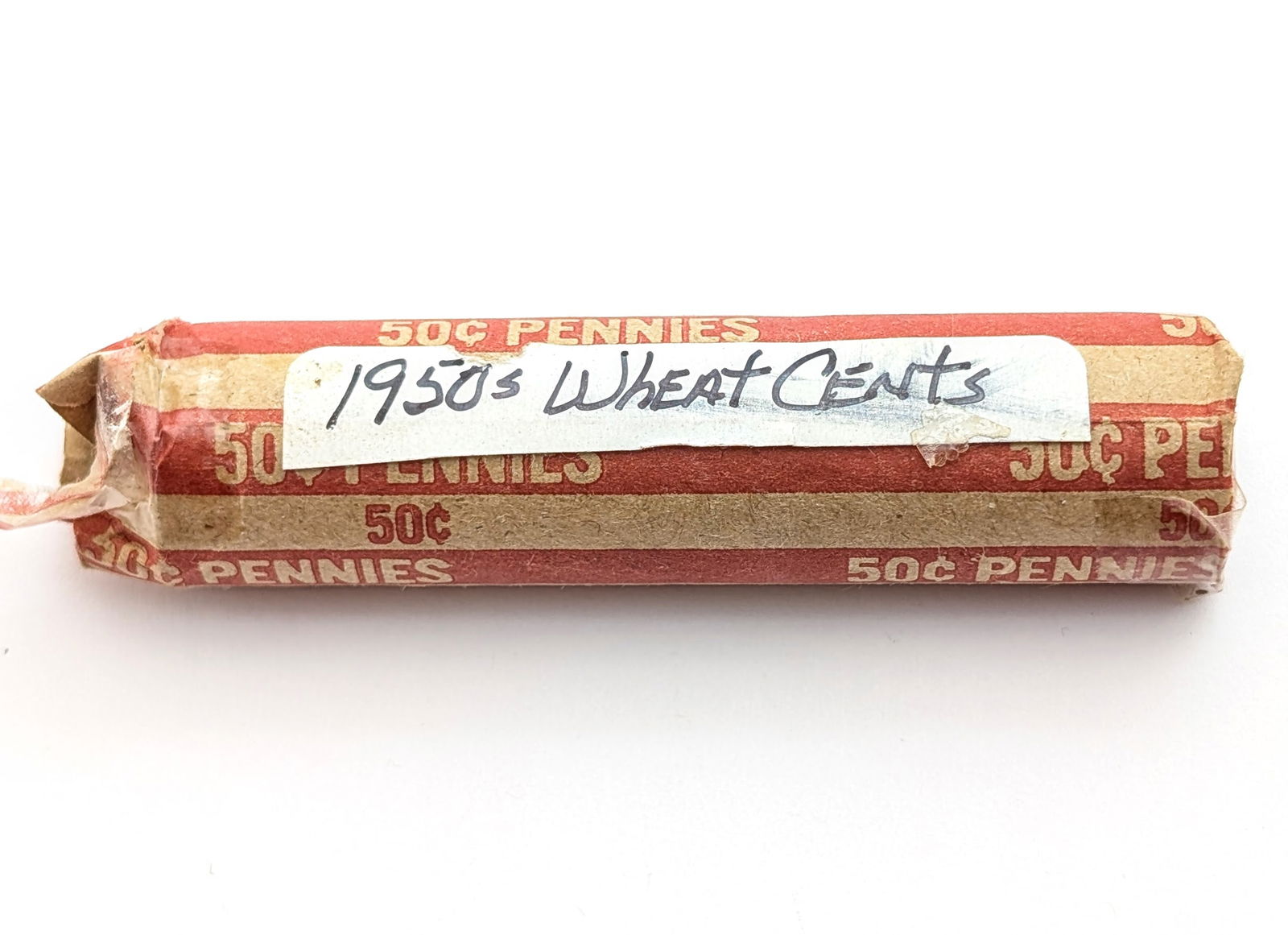 Roll of 50 Wheat Cents- 1950s - 3