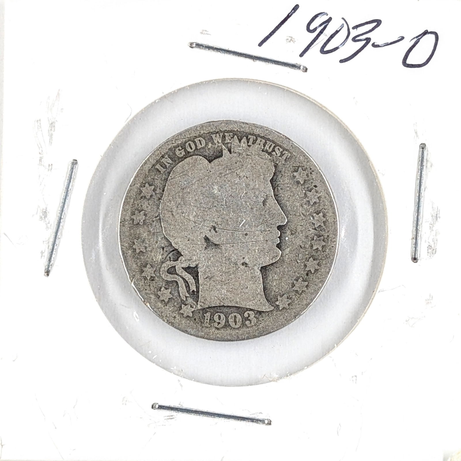 1903-O Silver Barber Quarter (1 of 2)