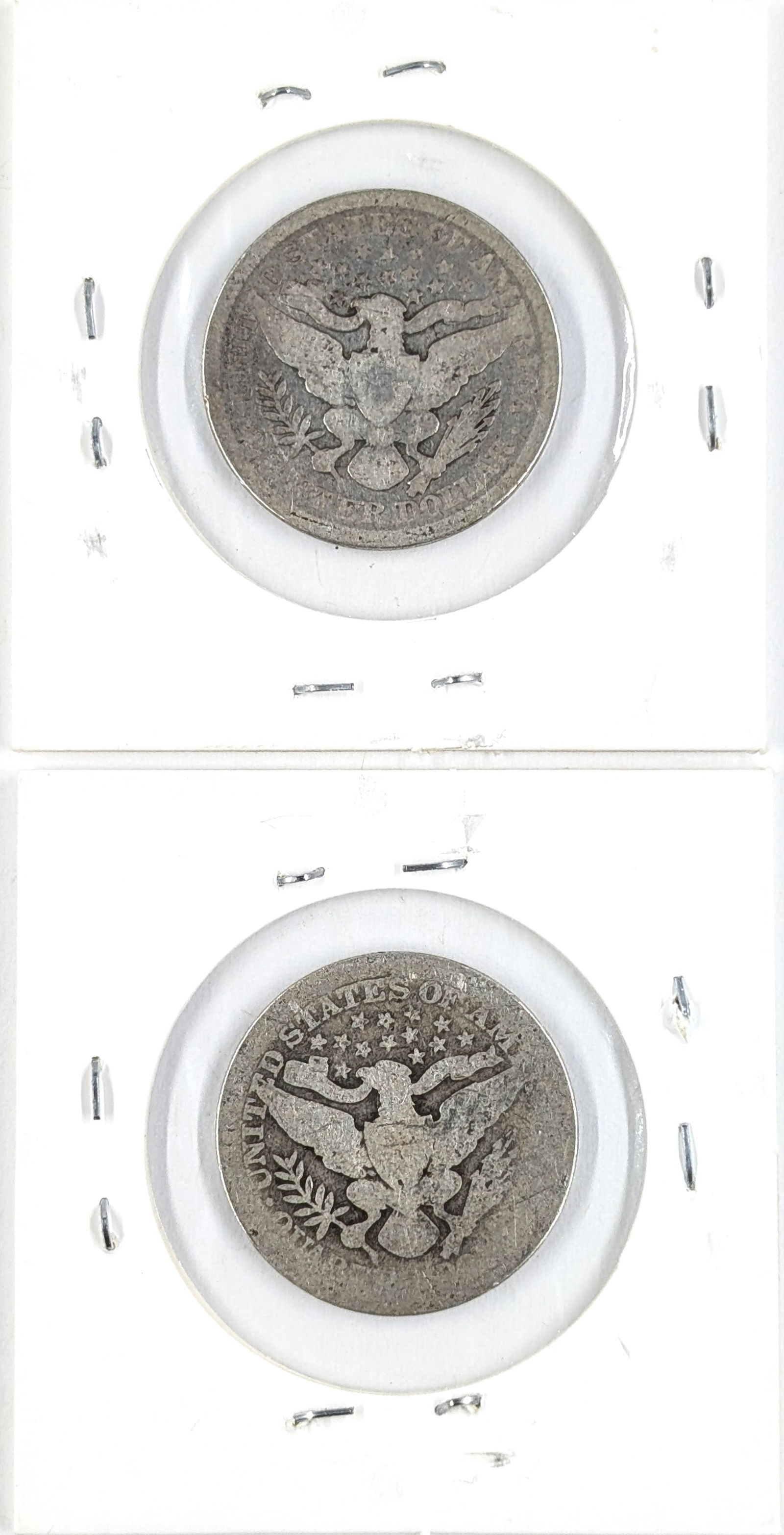 Lot of 2 Silver Barber Quarters- 1895, 1896 - 2